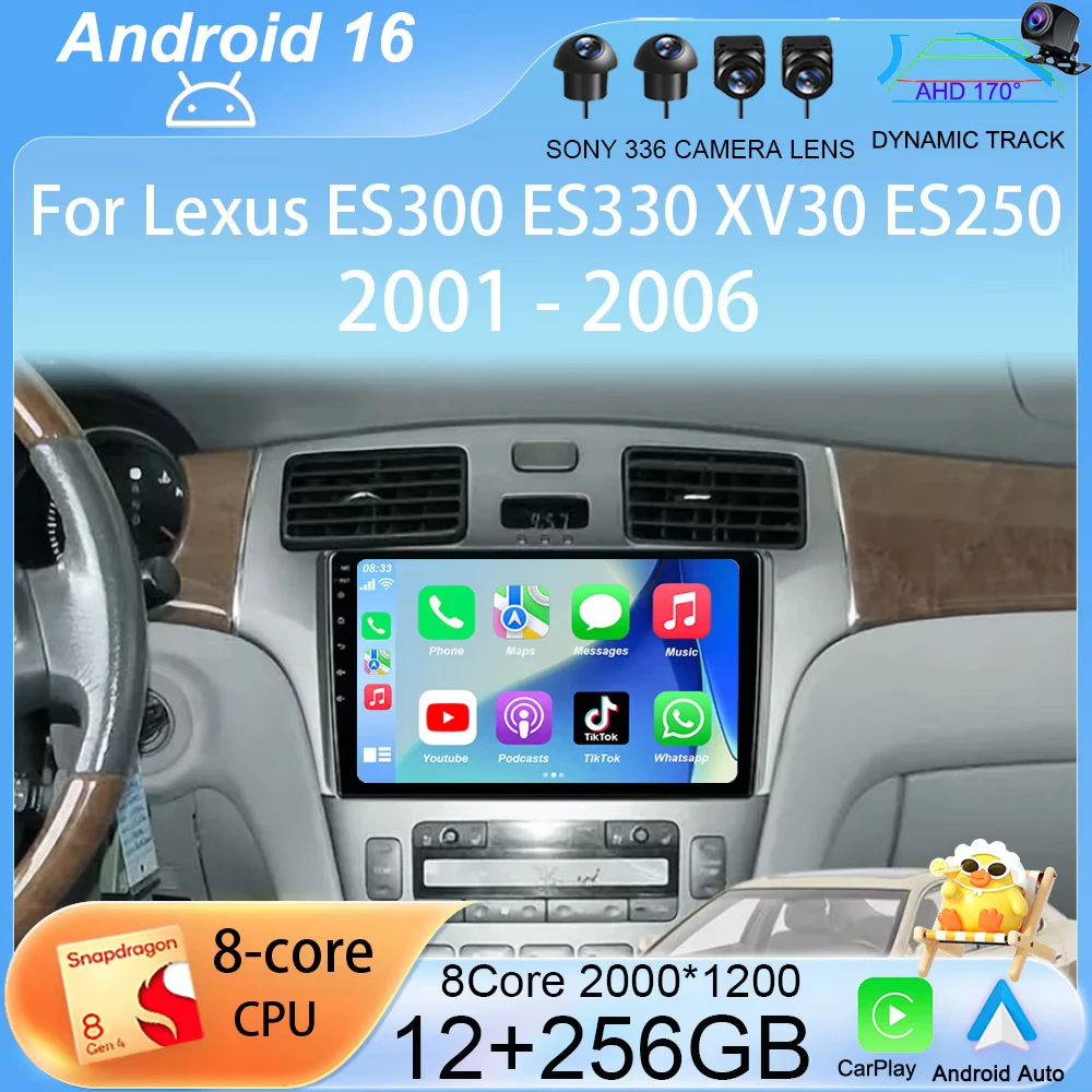 Android 16 Carplay Auto Car Radio For Lexus ES300 ES330 XV30 ES250 2001-2006 2Din DVD Multimedia Video Player Carplay GPS Stereo
Android 16 Carplay Auto Car Radio For Lexus ES300 ES330 XV30 ES250 2001-2006 2Din DVD Multimedia Video Player Carplay GPS Stereo