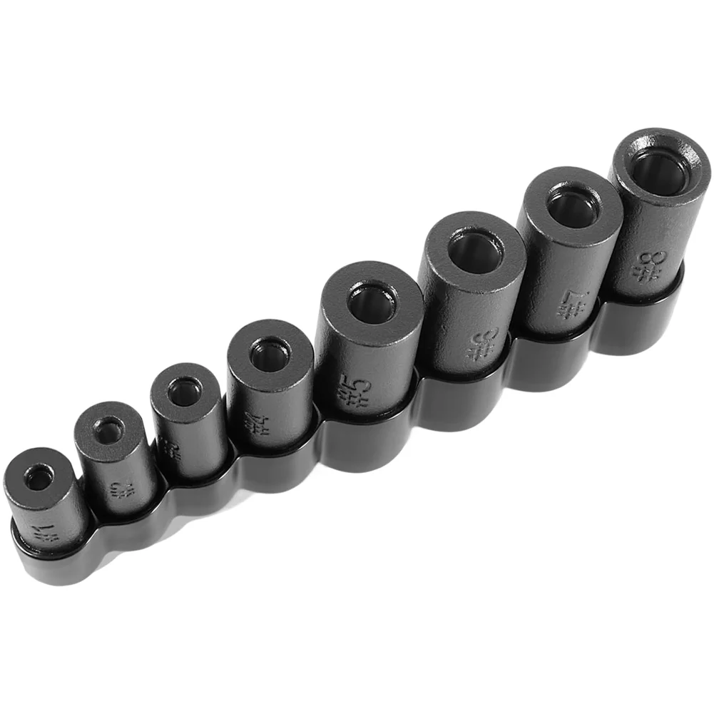 8PC Stainless Steel Tap Socket Set with For 14 and 38 Drive Compatibility for Ratchet Extensions and Extensions
