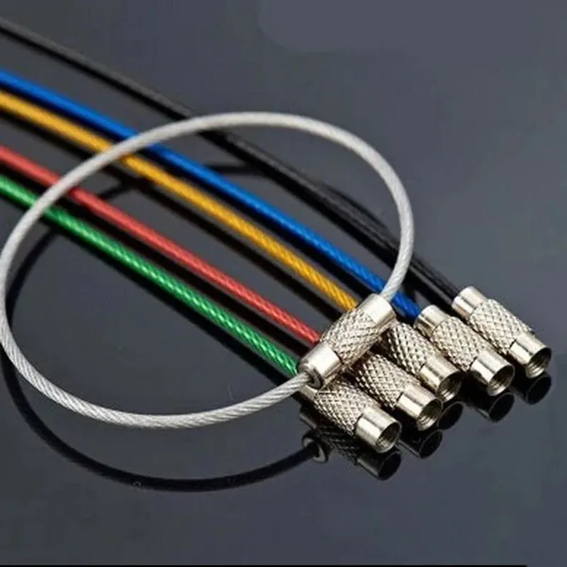 5Pcs Colorful EDC Keychain Stainless Steel Carabiner Key Holder Outdoor Tools Wire Keyrings Cable Rope Screw Locking Key Chain
5Pcs Colorful EDC Keychain Stainless Steel Carabiner Key Holder Outdoor Tools Wire Keyrings Cable Rope Screw Locking Key Chain