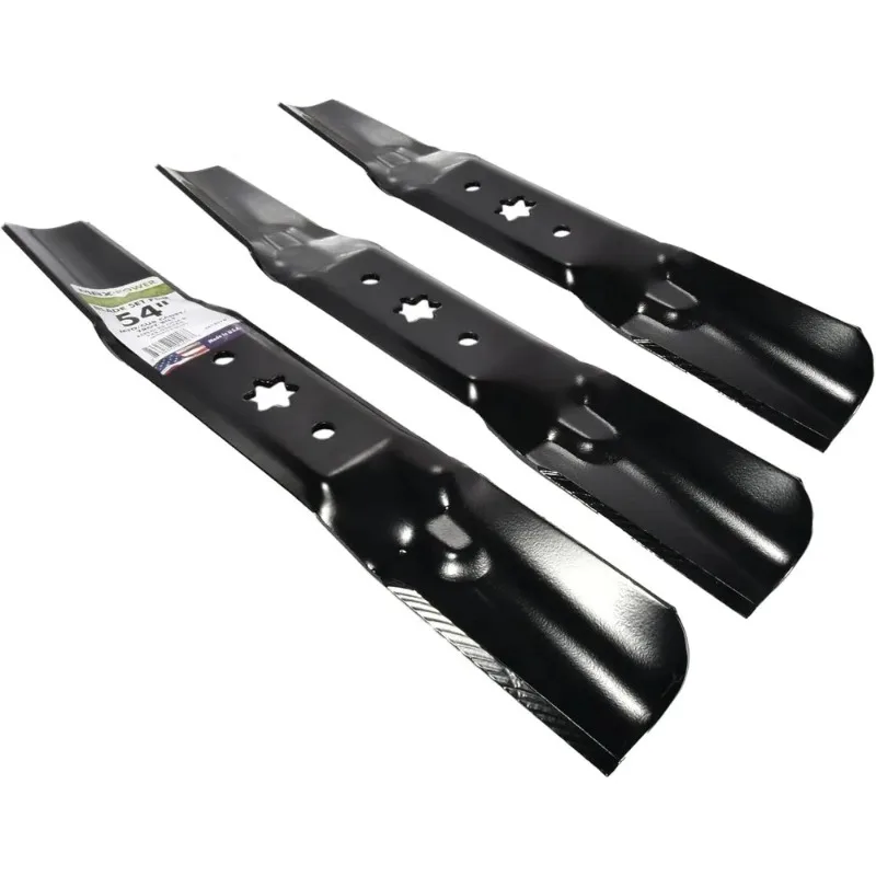 54" Cut MTD/Cub Cadet/Troy-Bilt Replaces 942-05056a 561557B 3 Blade Set for Many, Craftsman Mowers
54" Cut MTD/Cub Cadet/Troy-Bilt Replaces 942-05056a 561557B 3 Blade Set for Many, Craftsman Mowers