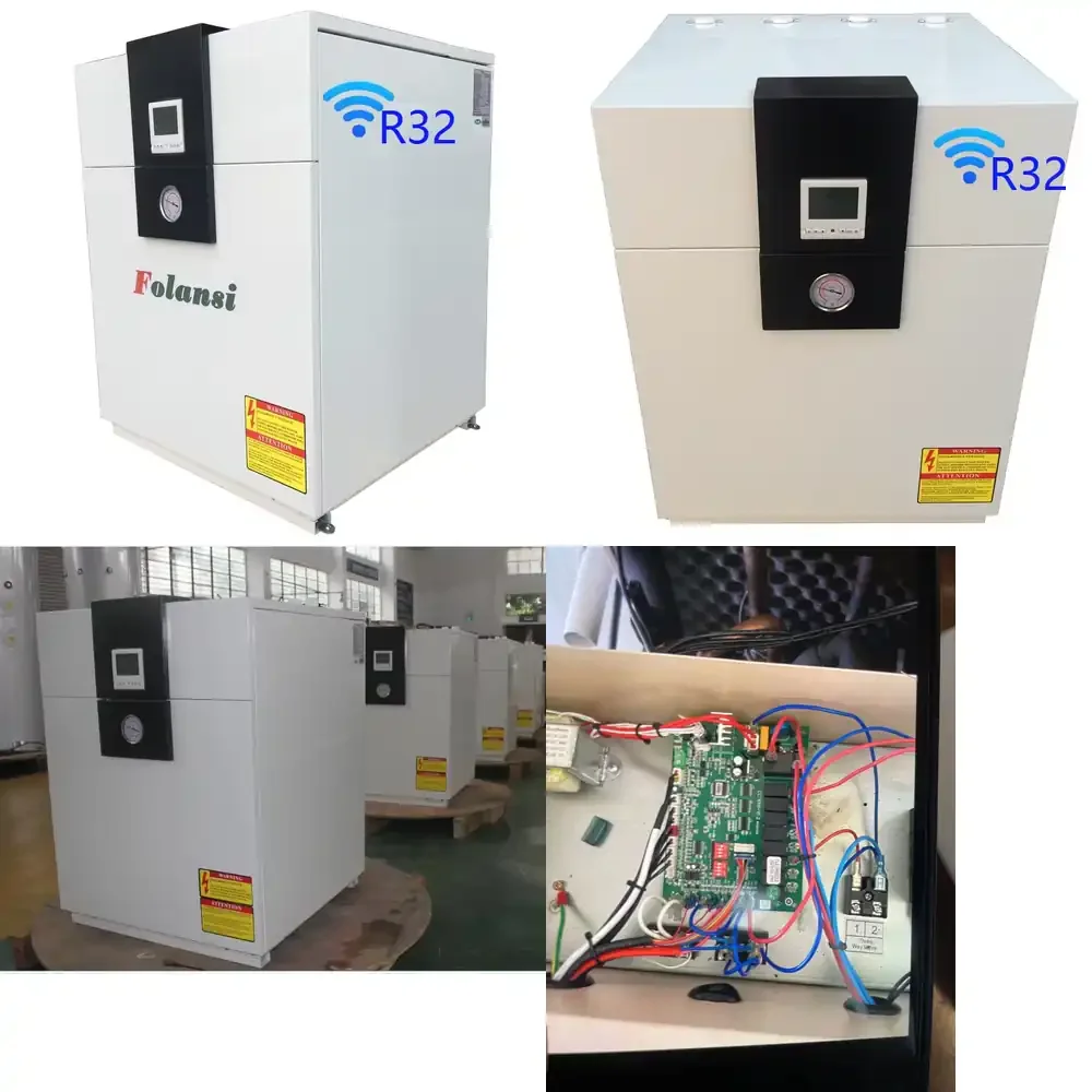 Frans ground source heat pump 18-45KW high efficiency and energy saving outdoor water heating and refrigeration system
Frans ground source heat pump 18-45KW high efficiency and energy saving outdoor water heating and refrigeration system