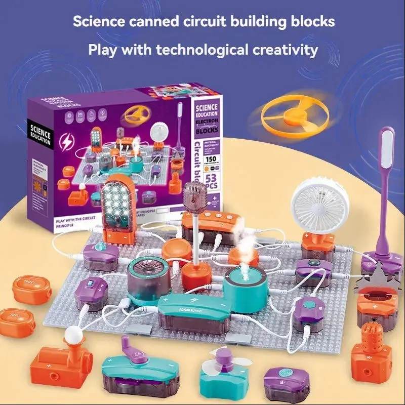DIY Science Education Kit for Kids Desktop Game Circuit Building Blocks Experiment Toy Assembly Physics Enlightenment
DIY Science Education Kit for Kids Desktop Game Circuit Building Blocks Experiment Toy Assembly Physics Enlightenment