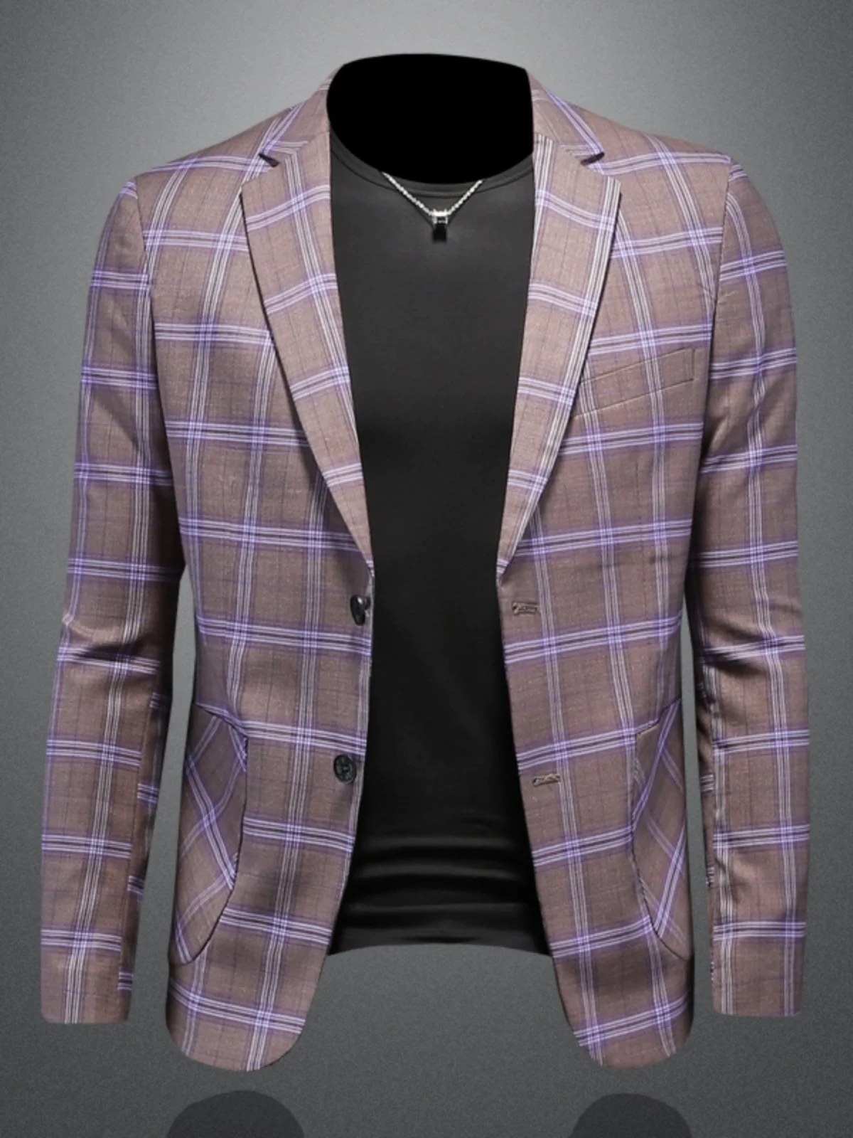 Мужской повседневный пиджак в клетку, весна-осень, новинка, приталенный крой, в корейском стиле, однотонный, деловой повседневный, с длинным рукавом
Мужской повседневный пиджак в клетку, весна-осень, новинка, приталенный крой, в корейском стиле, однотонный, деловой повседневный, с длинным рукавом