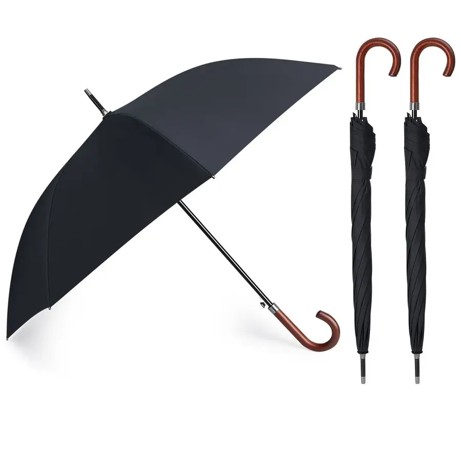 Inch Auto Open Umbrella Large Wooden J Stick Handle Vintage Windproof Travel Wedding Fast Drying Rain Umbrella
Inch Auto Open Umbrella Large Wooden J Stick Handle Vintage Windproof Travel Wedding Fast Drying Rain Umbrella