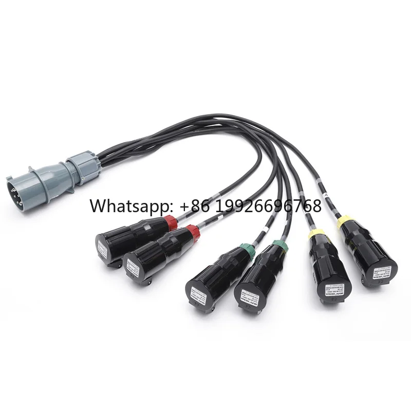 ABCCABLES 32A 5-Pin 3-Phase Breakout Cable, 3P+N+PE Plug to 6x16A Sockets, 400V Stage Power Tail for Live Events
ABCCABLES 32A 5-Pin 3-Phase Breakout Cable, 3P+N+PE Plug to 6x16A Sockets, 400V Stage Power Tail for Live Events