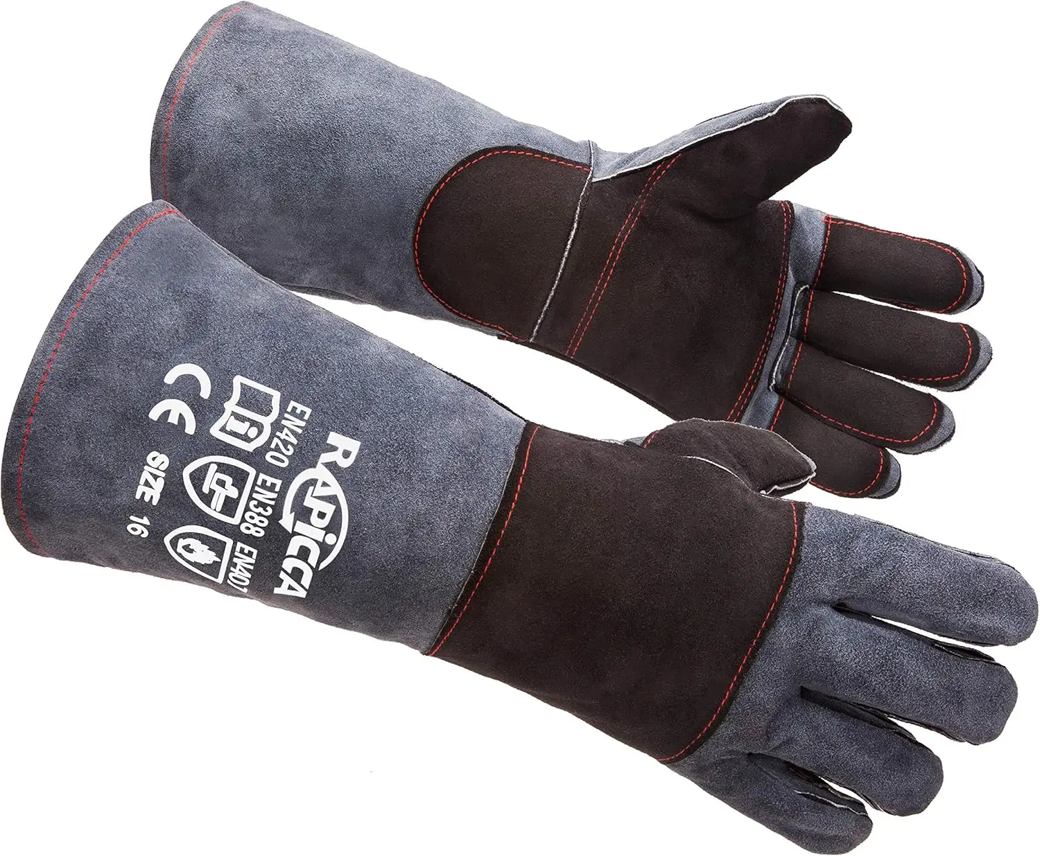 Animal Handling Gloves Bite Proof Double Leather Reinforced Padding Dog Cat Scratch Bird Falconry Gloves 16in Grey-Black
Animal Handling Gloves Bite Proof Double Leather Reinforced Padding Dog Cat Scratch Bird Falconry Gloves 16in Grey-Black