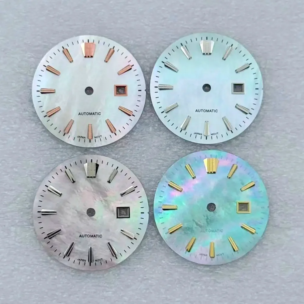 New 24.5mm Watch Dial for NH05/NH06 Automatic Movement Lady Wrist case Mod Parts No logo Trapezoid Markers MOP Woman Dials
New 24.5mm Watch Dial for NH05/NH06 Automatic Movement Lady Wrist case Mod Parts No logo Trapezoid Markers MOP Woman Dials