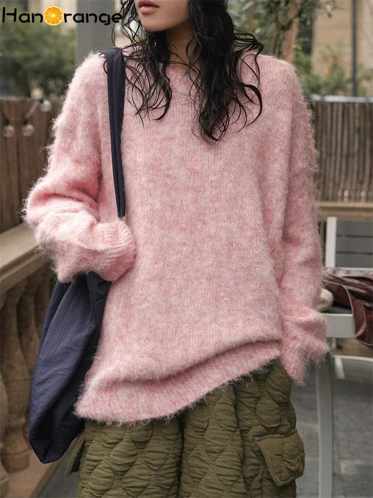 HanOrange 2026 Early Spring Simple Fashion Ribbed O-neck Knitted Wool Sweater Women Soft Sticky Top White/Blue/Pink
HanOrange 2026 Early Spring Simple Fashion Ribbed O-neck Knitted Wool Sweater Women Soft Sticky Top White/Blue/Pink