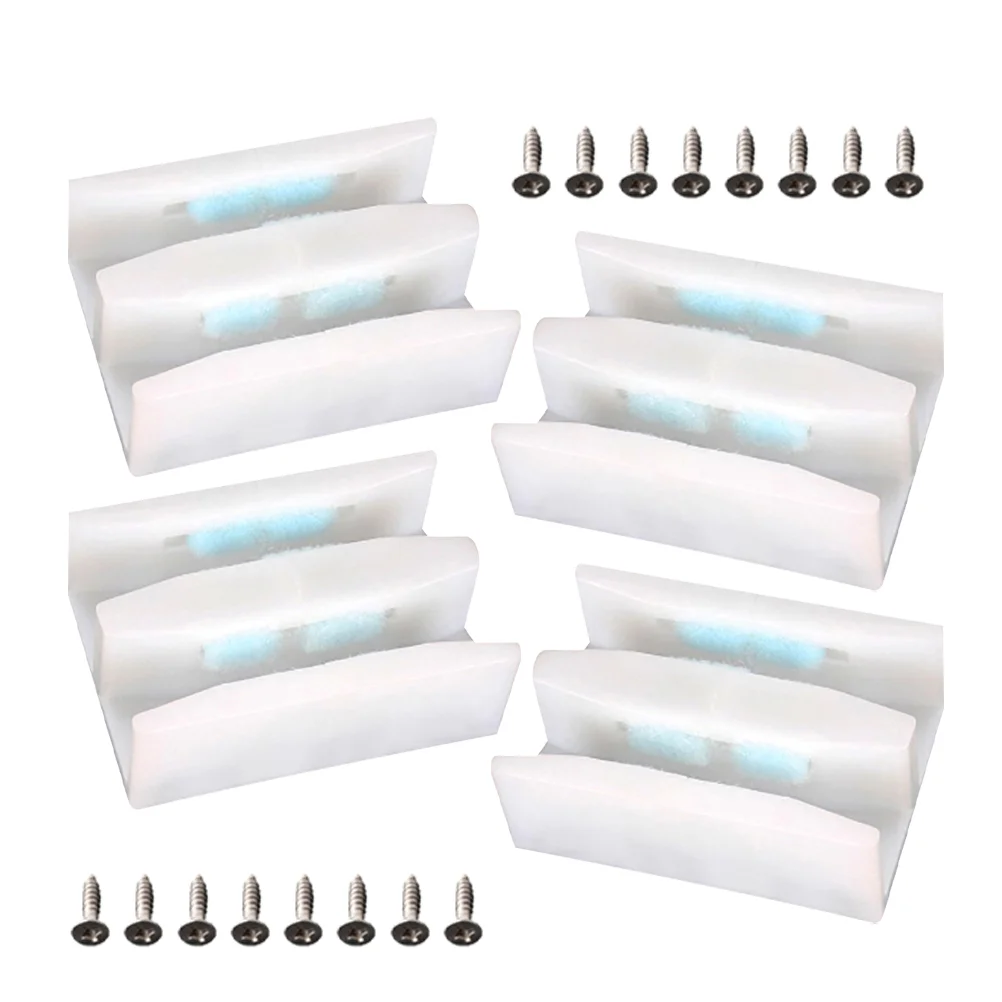 4 Set White Plastic Shower Guides Bottom Mount Sliding Door Swing Stop Seals for Glass Doors Easy Installation Anti for Glass
4 Set White Plastic Shower Guides Bottom Mount Sliding Door Swing Stop Seals for Glass Doors Easy Installation Anti for Glass