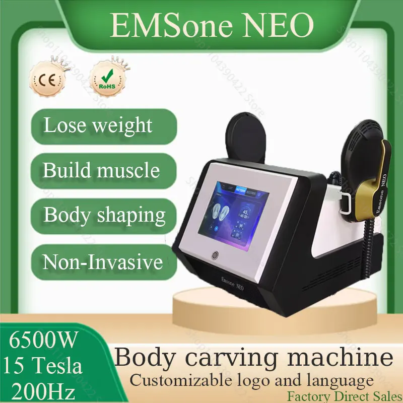Portable EMSone NEO Weight Loss and Body Shaping Machine 6500W 15 Tesla 200Hz EMS RF Muscle Stimulator
Portable EMSone NEO Weight Loss and Body Shaping Machine 6500W 15 Tesla 200Hz EMS RF Muscle Stimulator