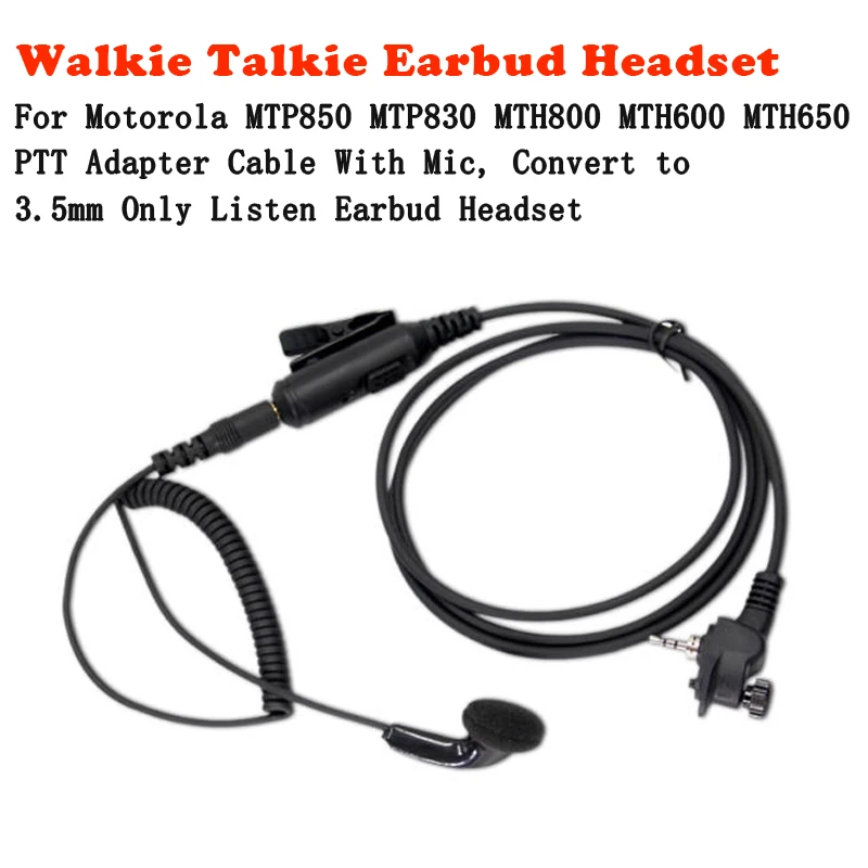 2.5mm 1Pin Walkie Talkie Earpiece PTT Microphone Earphone For Motorola MTP850 MTP830 MTS850 MTH800 MTH600 MTH650 In-ear Earpiece
2.5mm 1Pin Walkie Talkie Earpiece PTT Microphone Earphone For Motorola MTP850 MTP830 MTS850 MTH800 MTH600 MTH650 In-ear Earpiece