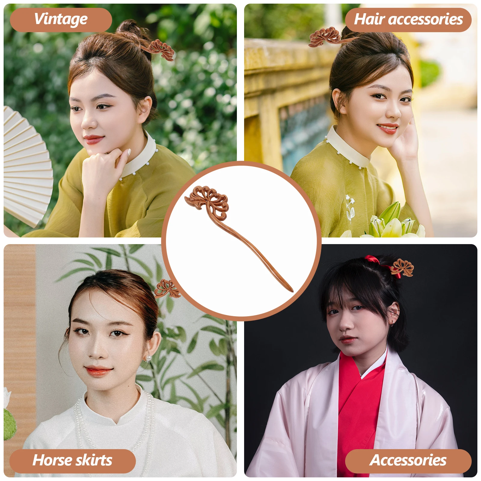 Wooden Hairpin Stick Updo Bun Updo Hair Stick Accessories Traditional Hanfu Women Traditional Chinese Hair Accessories Retro
Wooden Hairpin Stick Updo Bun Updo Hair Stick Accessories Traditional Hanfu Women Traditional Chinese Hair Accessories Retro