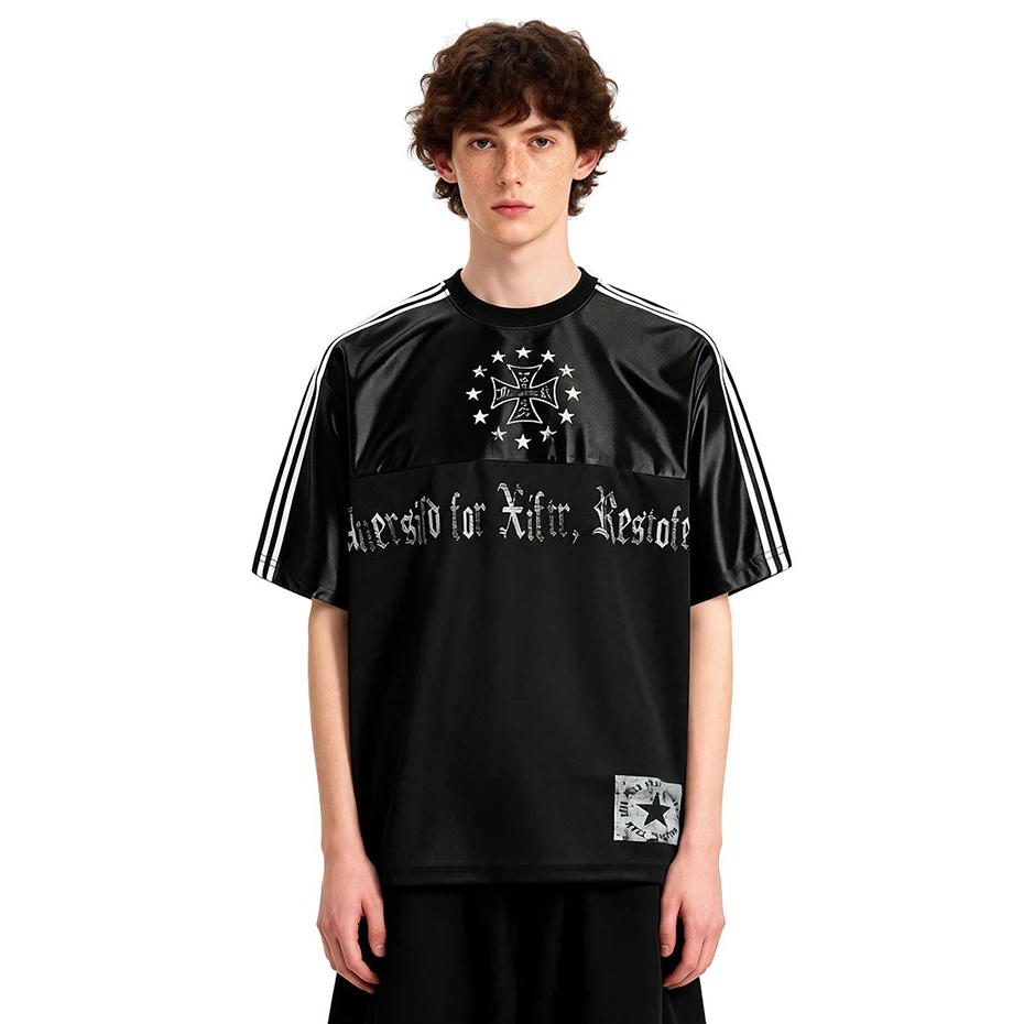 Pleated Patchwork Vintage Men's T Shirts Streetwear Hip Hop Harajuku Casual Tee Tops Tshirts Loose
Pleated Patchwork Vintage Men's T Shirts Streetwear Hip Hop Harajuku Casual Tee Tops Tshirts Loose