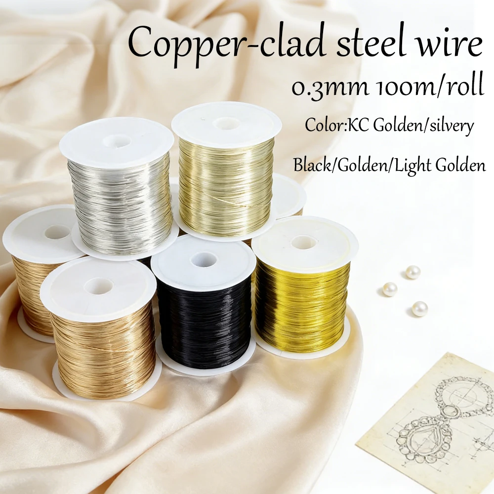 1roll 100m/328ft Fadeless Coppers Clad Steel Wire Bendable Metal Sculpting Wire for Craft Floral Jewelry Making 0.3/0.4mm
1roll 100m/328ft Fadeless Coppers Clad Steel Wire Bendable Metal Sculpting Wire for Craft Floral Jewelry Making 0.3/0.4mm