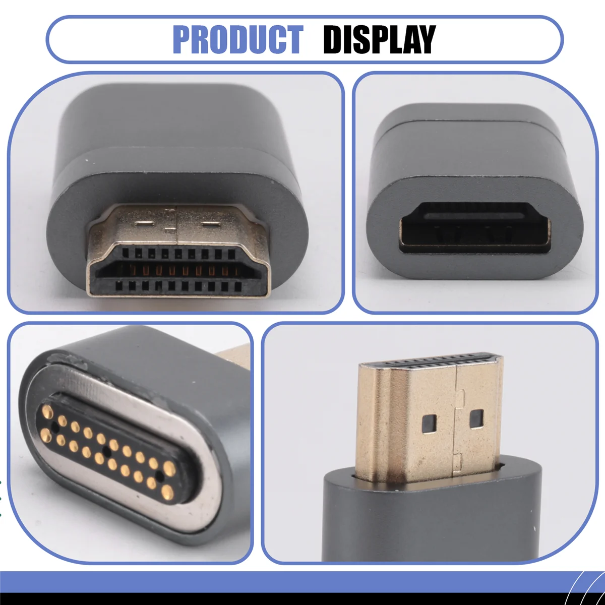 YHOT Магнитный HDMI-совместимый адаптер 8K преобразователь высокой четкости «папа-мама» для ТВ-проектора Магнитный адаптер для ноутбука
YHOT Магнитный HDMI-совместимый адаптер 8K преобразователь высокой четкости «папа-мама» для ТВ-проектора Магнитный адаптер для ноутбука