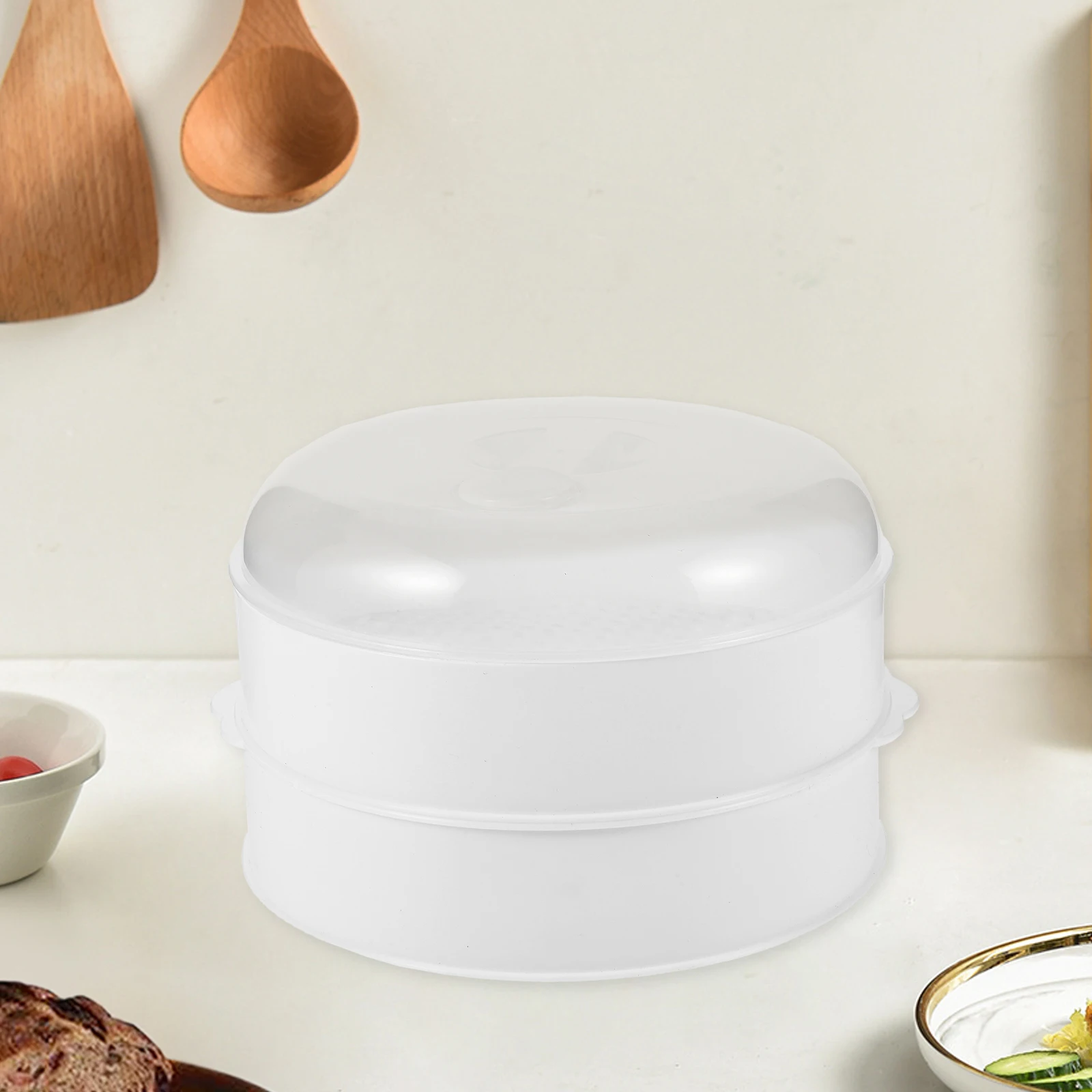 Microwave Steamer Box White Small Double Layer Food Container Kitchen Household Cookware Easy Clean PP Material Steam
Microwave Steamer Box White Small Double Layer Food Container Kitchen Household Cookware Easy Clean PP Material Steam