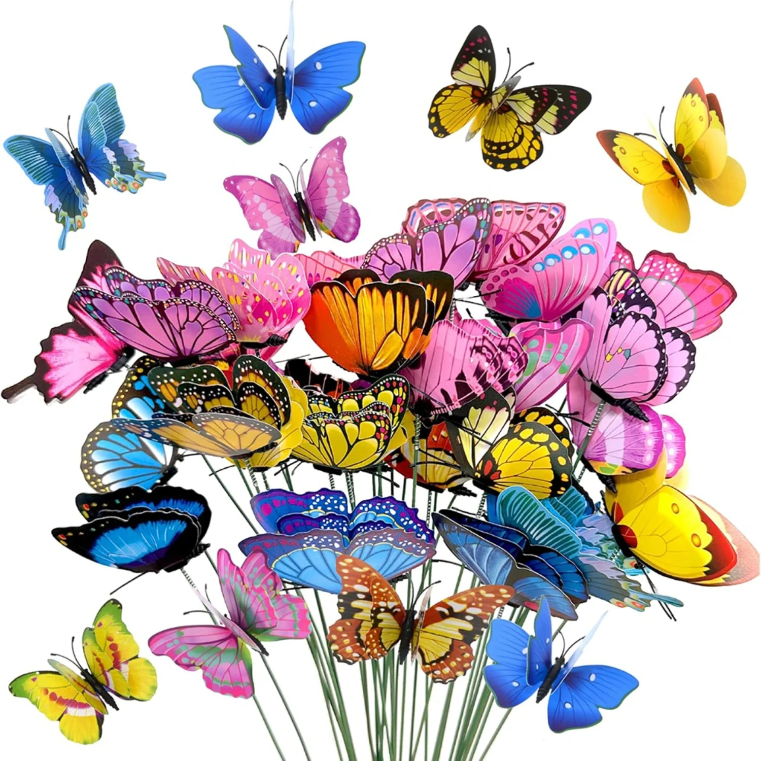 Colorful and Whimsical Double Wing Garden Yard Planter Stakes - Decorate Your Outdoor Space with this Beautiful 25/50pcs Gardeni
Colorful and Whimsical Double Wing Garden Yard Planter Stakes - Decorate Your Outdoor Space with this Beautiful 25/50pcs Gardeni