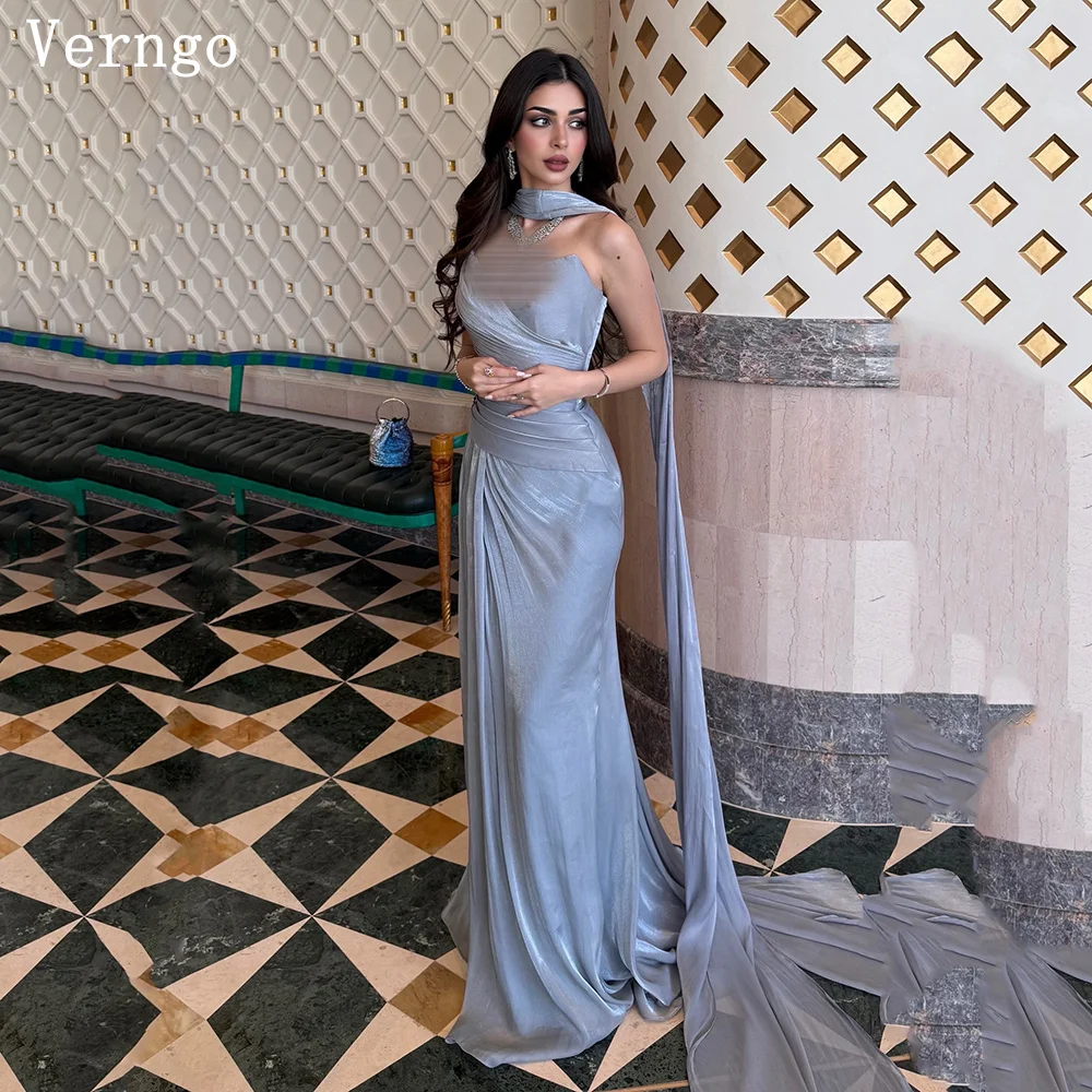 Verngo Dusty Blue Shiny Prom Gowns Halter Mermaid Formal Occasion Dresses Elegant Modern Prom Party Dress Customized
Verngo Dusty Blue Shiny Prom Gowns Halter Mermaid Formal Occasion Dresses Elegant Modern Prom Party Dress Customized
