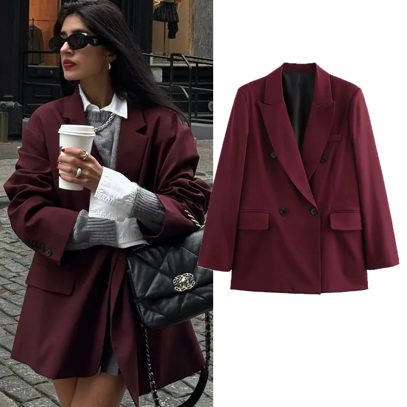 Осень 202, женский пиджак, элегантное двубортное пальто с длинными рукавами, повседневная офисная женская верхняя одежда, большие пиджаки для женщин
Осень 202, женский пиджак, элегантное двубортное пальто с длинными рукавами, повседневная офисная женская верхняя одежда, большие пиджаки для женщин