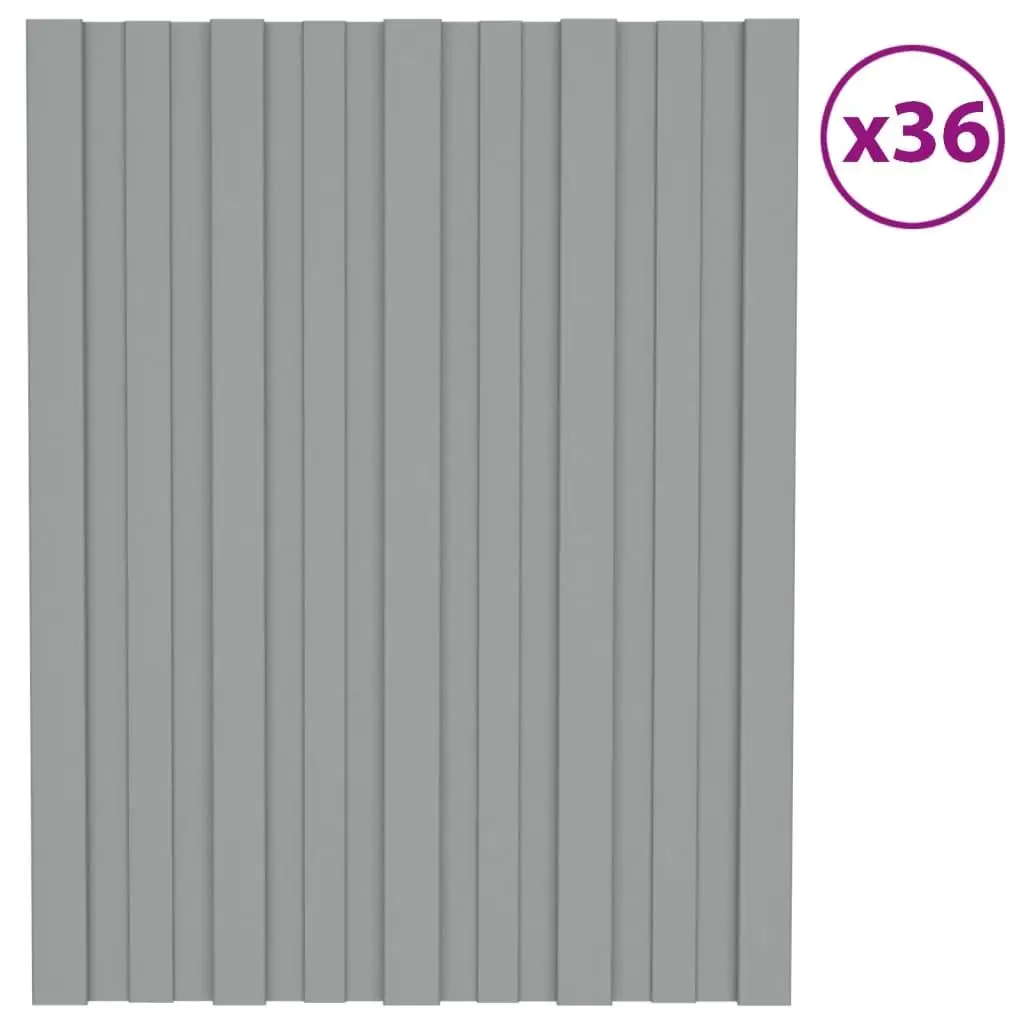 Galvanized Steel Roof Panels Set of 36 Gray Color 23.6x17.7 Durable Weatherproof Construction Supplies
Galvanized Steel Roof Panels Set of 36 Gray Color 23.6x17.7 Durable Weatherproof Construction Supplies