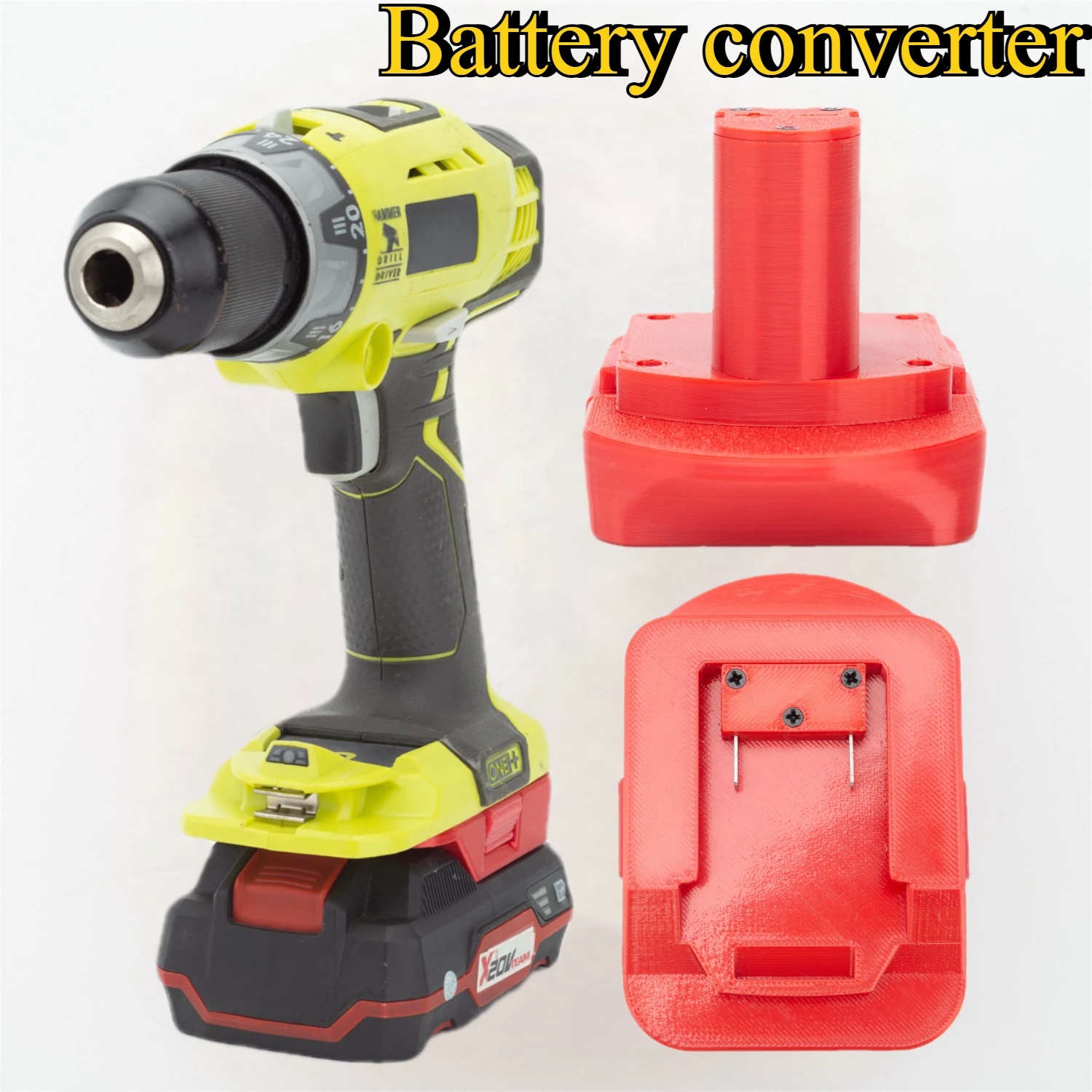 Adapter For Lidl Parkside X20V Li-ion Tools Converted To Ryobi 18V ONE+ Li-ion Battery Cordless Portable Power Tool Accessories
Adapter For Lidl Parkside X20V Li-ion Tools Converted To Ryobi 18V ONE+ Li-ion Battery Cordless Portable Power Tool Accessories