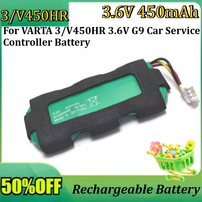 New 3.6V 450mAh 3/V450HR Rechargeable Battery Pack For VARTA 3/V450HR 3.6V G9 Car Service Controller Battery
New 3.6V 450mAh 3/V450HR Rechargeable Battery Pack For VARTA 3/V450HR 3.6V G9 Car Service Controller Battery