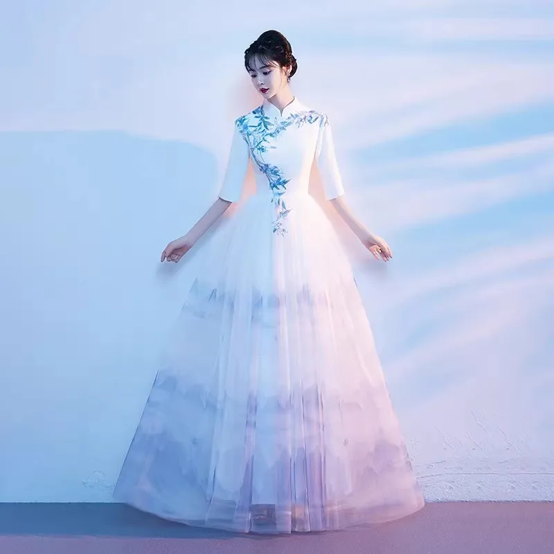 New Chinese Performance Dress 2025 New Elegant Chorus Conductor Dress Host Chinese Style Guzheng Competition Performance
New Chinese Performance Dress 2025 New Elegant Chorus Conductor Dress Host Chinese Style Guzheng Competition Performance