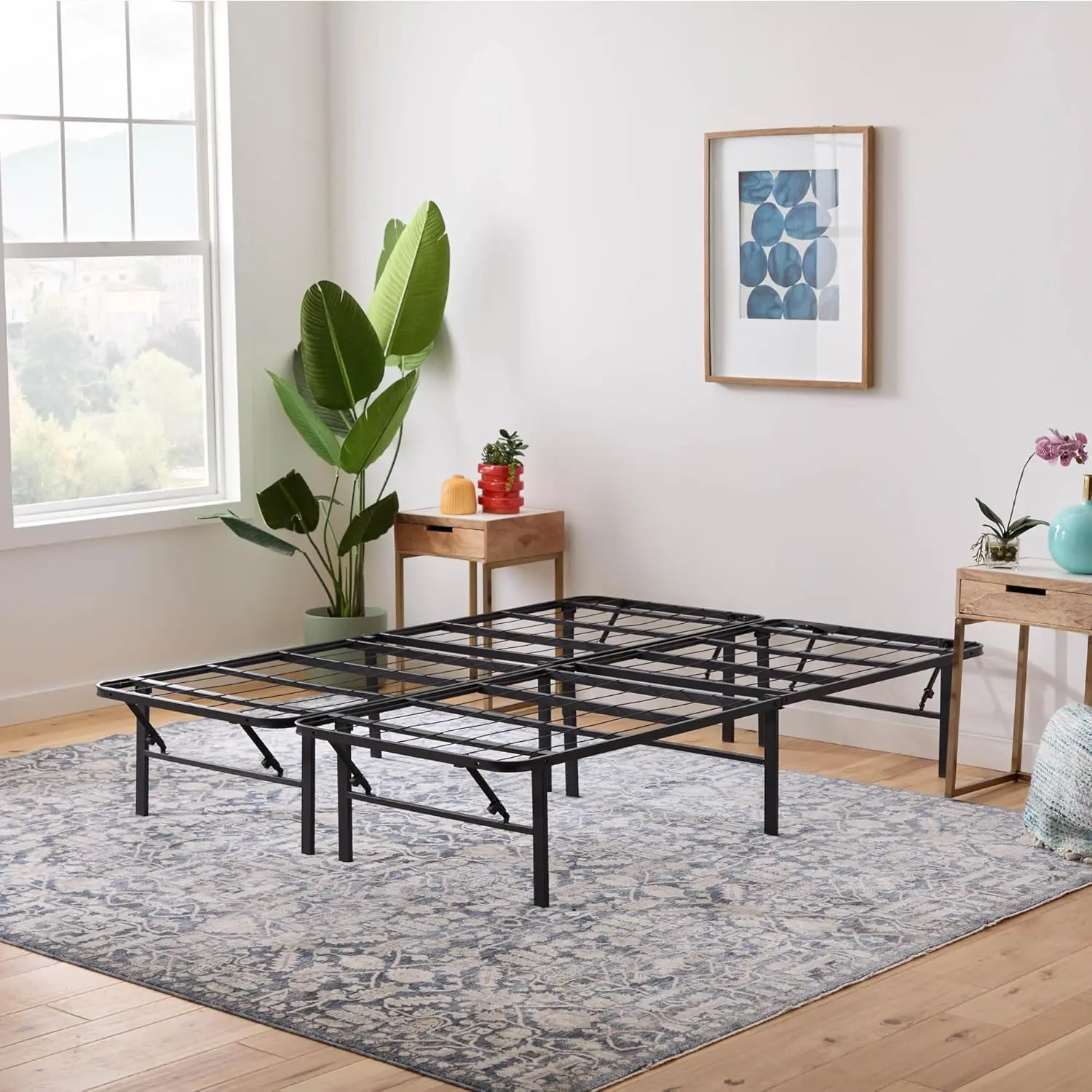 Folding Metal Platform Bed Frame - No Box Spring Needed - Underbed Storage - Simple Tool Free Assembly
Folding Metal Platform Bed Frame - No Box Spring Needed - Underbed Storage - Simple Tool Free Assembly