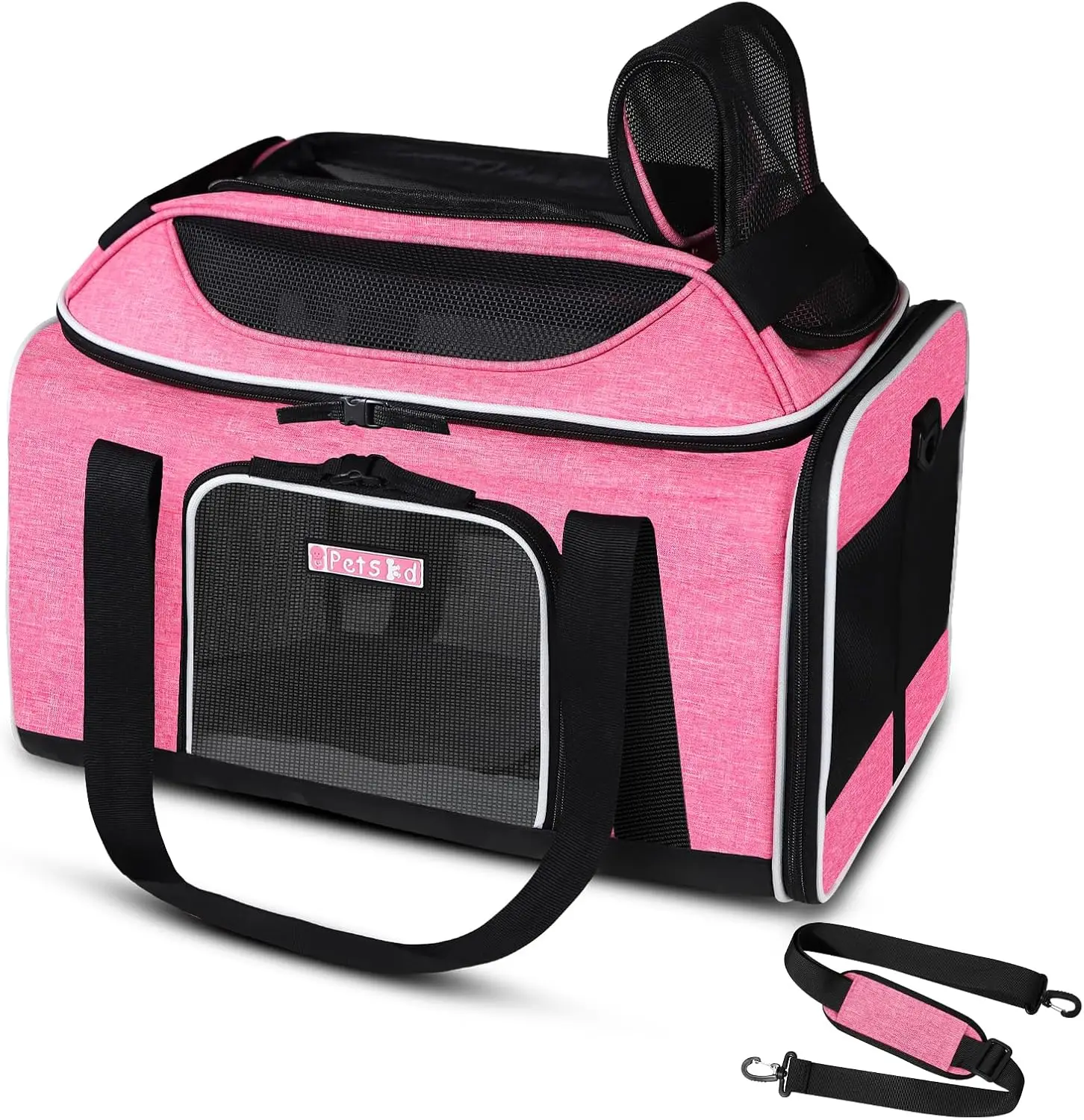 Top-Expandable Pet Carrier 18x11x11 Inches Delta American United Airline Approved, Soft-Sided Carrier for Small Cats and Dogs
Top-Expandable Pet Carrier 18x11x11 Inches Delta American United Airline Approved, Soft-Sided Carrier for Small Cats and Dogs