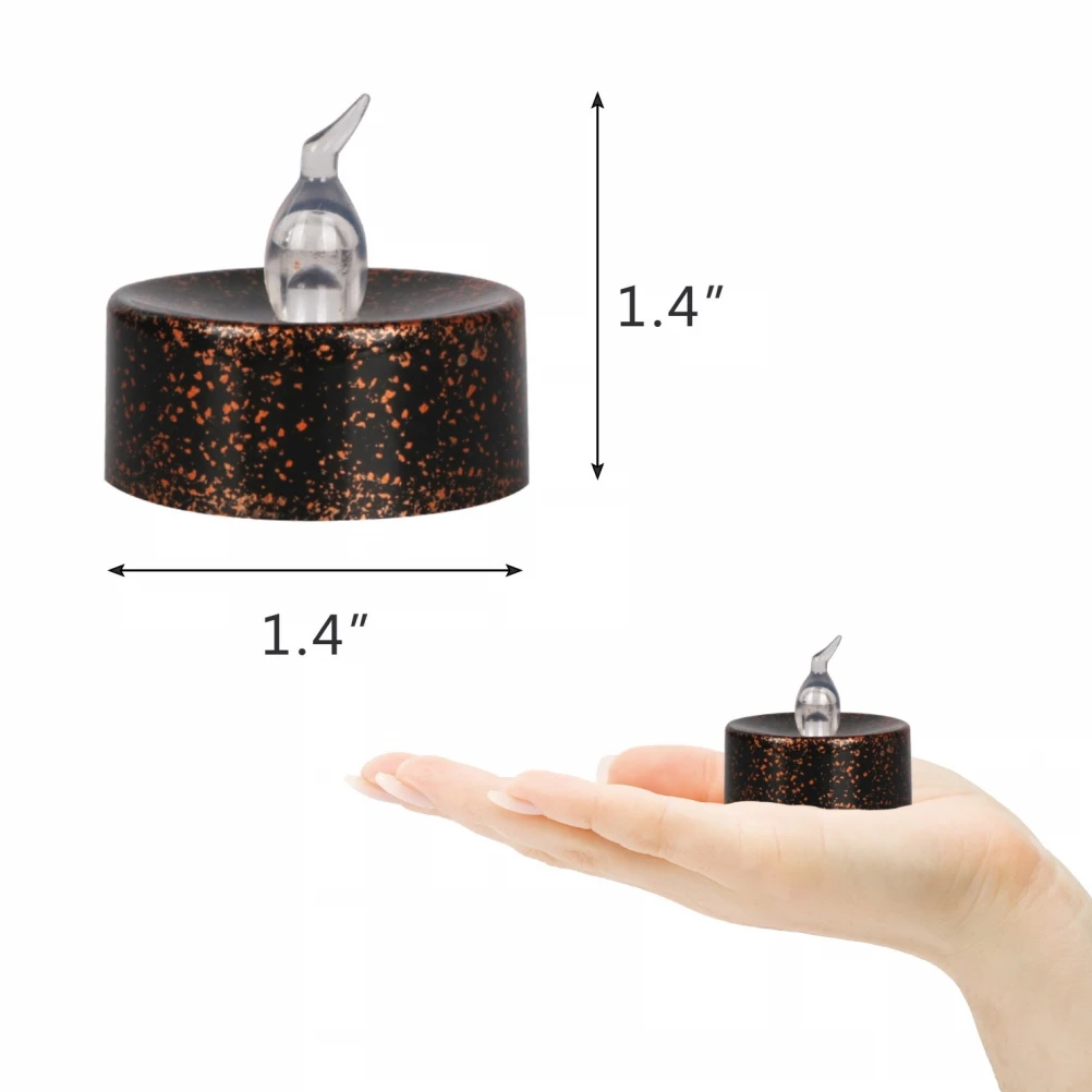 6Pcs Halloween Light LED Electronic Tealight Lamps Black Shell Yellow Light for Wedding Party Holiday Decoration
6Pcs Halloween Light LED Electronic Tealight Lamps Black Shell Yellow Light for Wedding Party Holiday Decoration