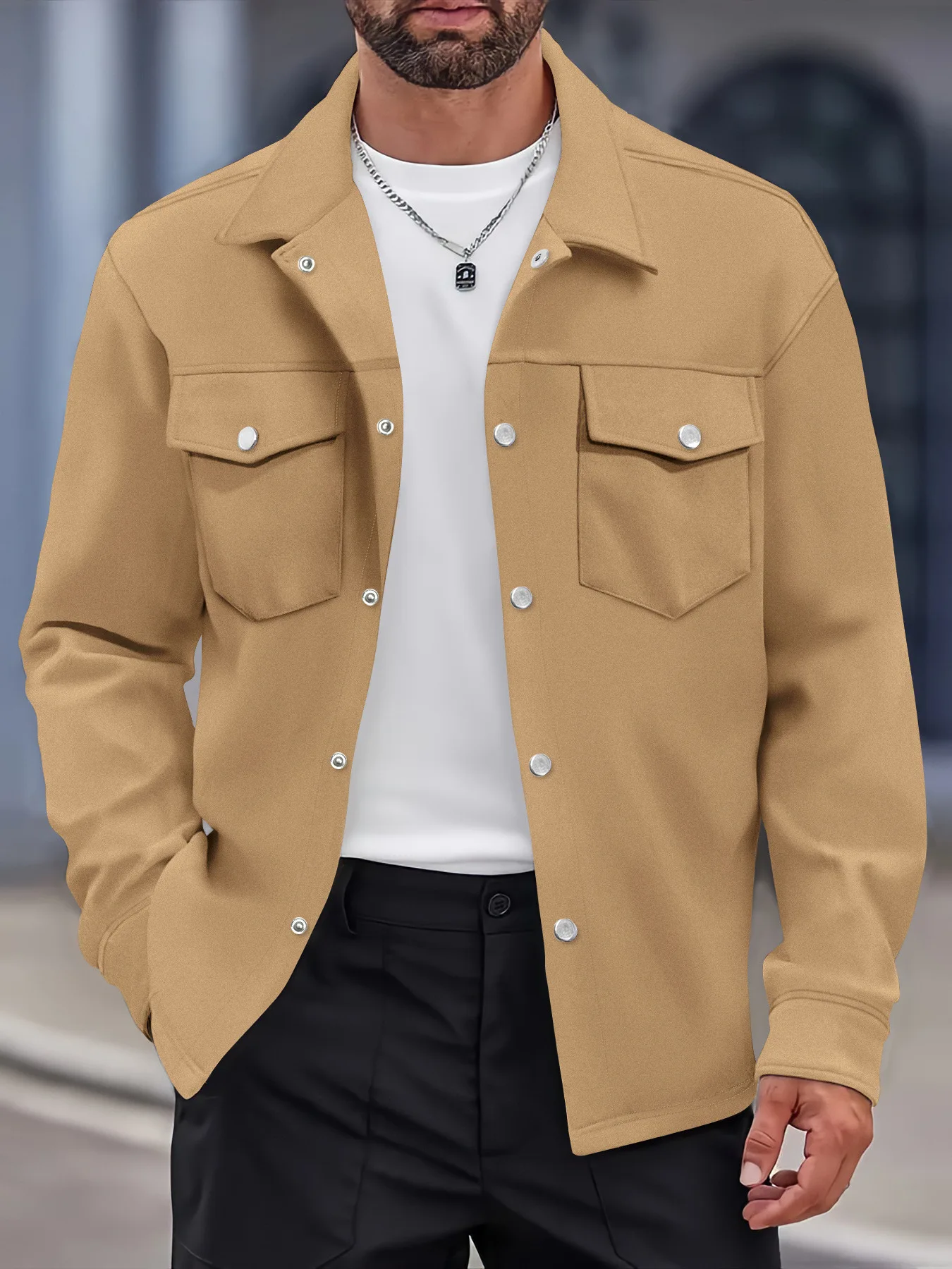 Slim Fit Long Sve Jaet Pure Color Collar Single Button Men's Faion Casual Wear for Autumn And Winter Modern Sle Coat
Slim Fit Long Sve Jaet Pure Color Collar Single Button Men's Faion Casual Wear for Autumn And Winter Modern Sle Coat
