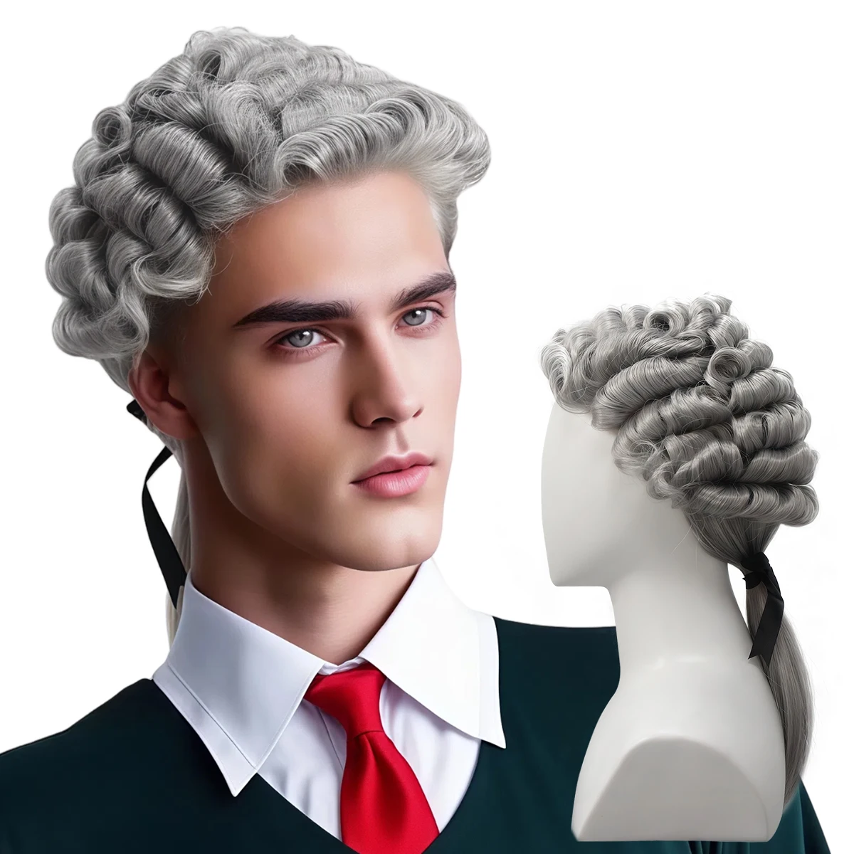 Men's Grey Colonial Judge Synthetic Wig for Halloween and Themed Parties
Men's Grey Colonial Judge Synthetic Wig for Halloween and Themed Parties
