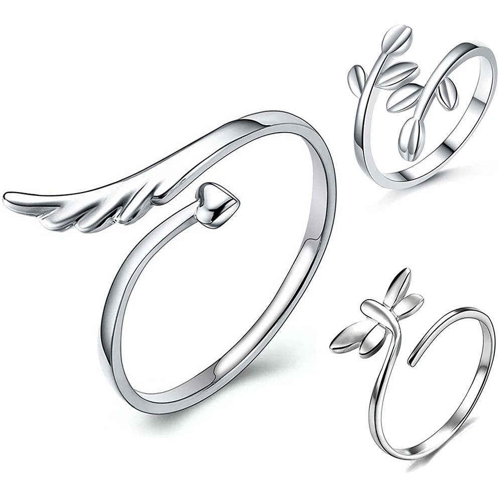 3 Pcs Leaf Open Ring Rings for Women Adjustable Size Finger Dragonfly Jewelry Invisible
3 Pcs Leaf Open Ring Rings for Women Adjustable Size Finger Dragonfly Jewelry Invisible