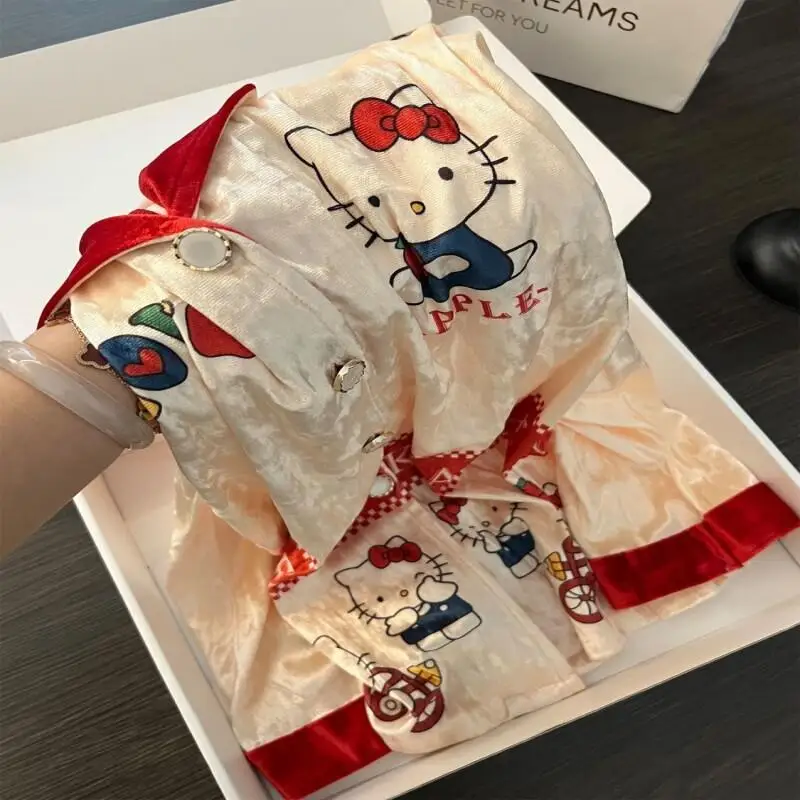 Velvet Pajamas Women Cartoon Kitty Print Color Block Stripes Homewear Set Thin Spring Autumn New Year Cute Kawaii Fashion
Velvet Pajamas Women Cartoon Kitty Print Color Block Stripes Homewear Set Thin Spring Autumn New Year Cute Kawaii Fashion