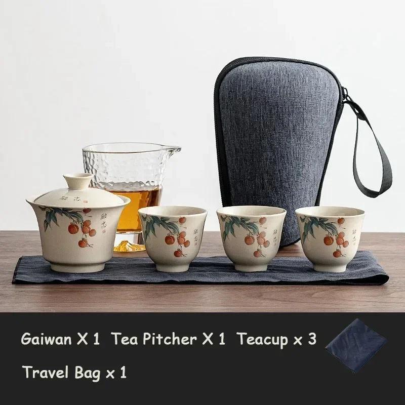 Retro Plant Ash Tea Cups Ceramic Portable Bag Teapot Outdoor Travel Gaiwan of Tea Ceremony Kung Fu Tea Set Teaware Set
Retro Plant Ash Tea Cups Ceramic Portable Bag Teapot Outdoor Travel Gaiwan of Tea Ceremony Kung Fu Tea Set Teaware Set