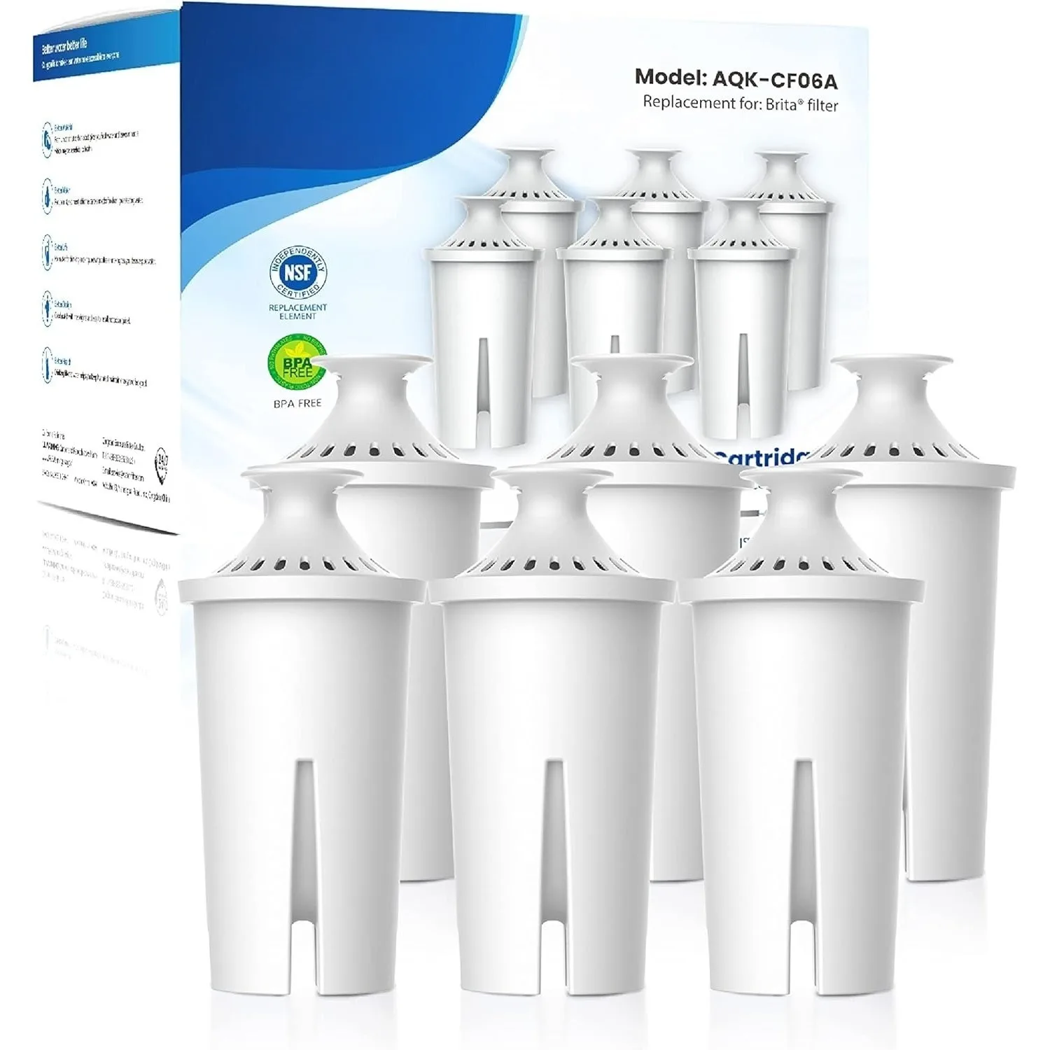 Замена фильтра Brita для кувшинов и диспенсеров Brita, Classic OB03, Mavea 107007 и других, сертифицировано NSF.
Замена фильтра Brita для кувшинов и диспенсеров Brita, Classic OB03, Mavea 107007 и других, сертифицировано NSF.