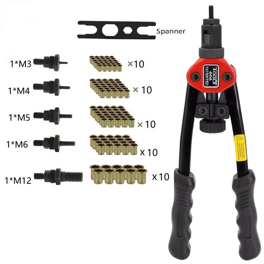Hand Threaded Rivet Nuts Guns Riveter of Sleeve Nuts Rivnut Tool For Auto M3/M4/M5/M6/M8 Hand Riveter Manual Rivet Tools BT-606
Hand Threaded Rivet Nuts Guns Riveter of Sleeve Nuts Rivnut Tool For Auto M3/M4/M5/M6/M8 Hand Riveter Manual Rivet Tools BT-606