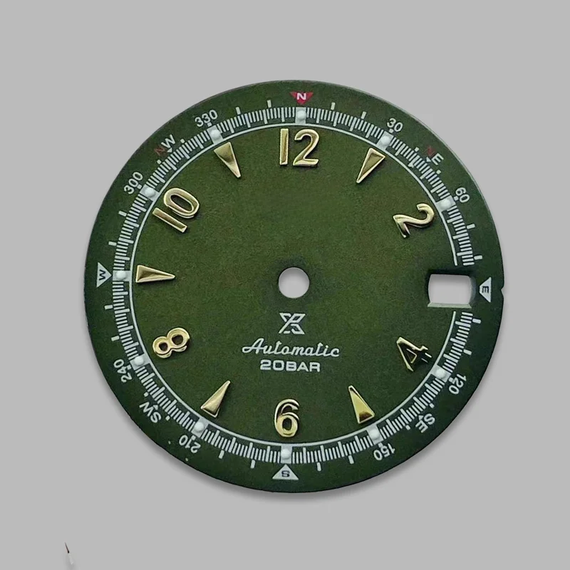 Циферблат NH35 Retro S, 28,5 мм, зеленый, светящийся, подходит для механизмов NH35/NH36, запчасти для модификации часов
Циферблат NH35 Retro S, 28,5 мм, зеленый, светящийся, подходит для механизмов NH35/NH36, запчасти для модификации часов