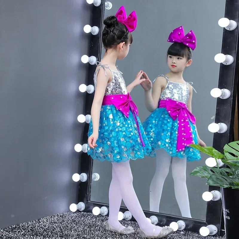 Children Dance Sequin Tulle Dress Suspender Girl Ballet Dress Fitness Clothing Performance Wear Leotard Costume
Children Dance Sequin Tulle Dress Suspender Girl Ballet Dress Fitness Clothing Performance Wear Leotard Costume