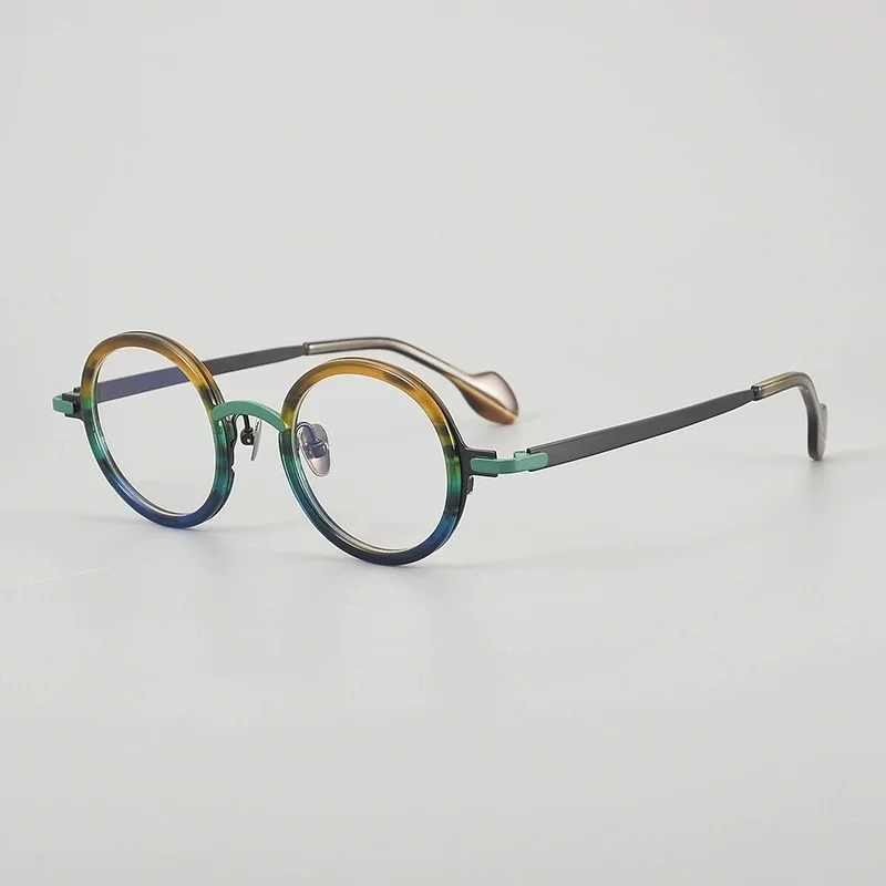 Belight Optical Round Shape Handmade Colorful Combine Acetate With Titanium Retro Eyeglasses Frame Prescription Lens MW002
Belight Optical Round Shape Handmade Colorful Combine Acetate With Titanium Retro Eyeglasses Frame Prescription Lens MW002