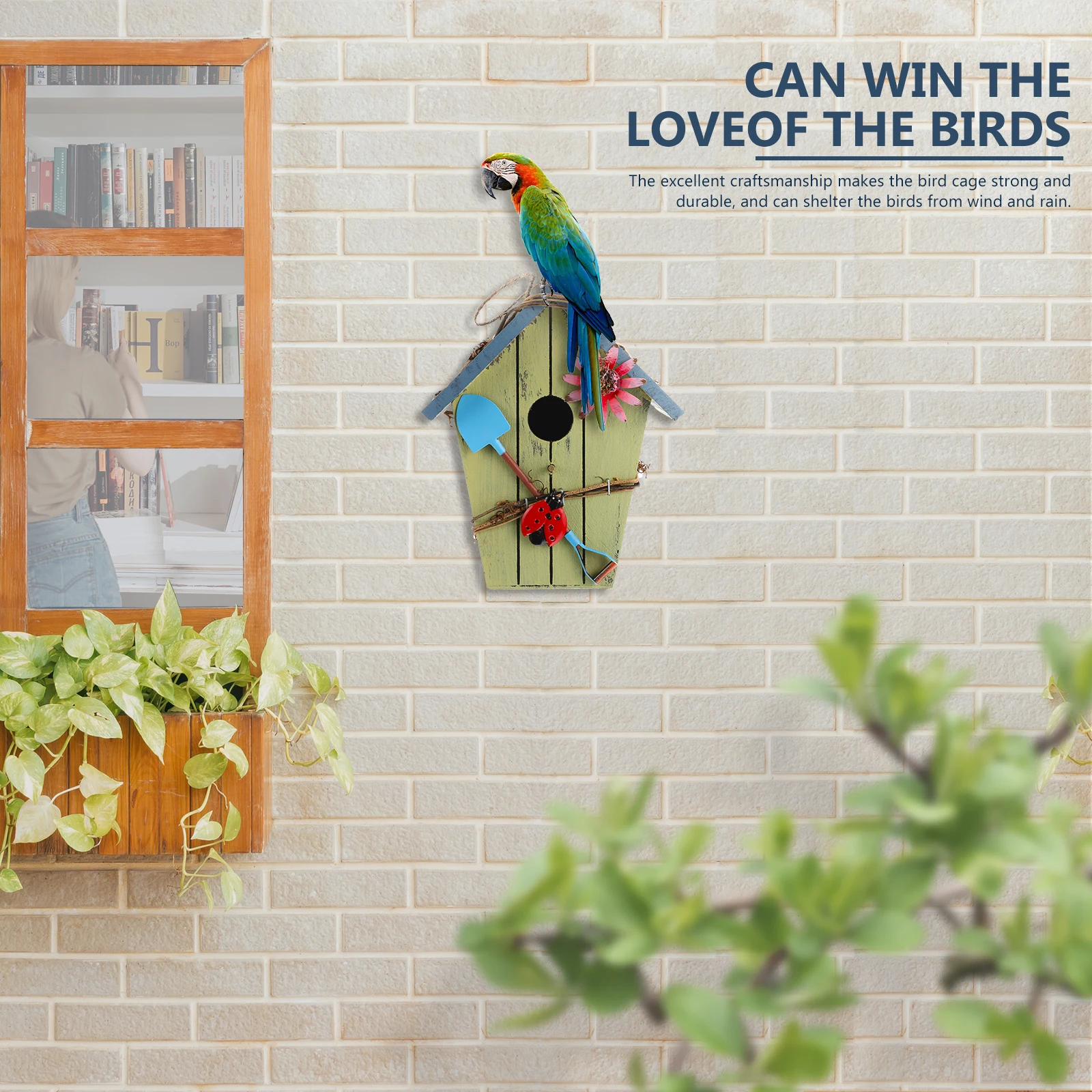 Wooden Bird House Blue Roof Small Size Garden Decor Balcony Nest Rustic Style Outdoor Shelter Art Crafts Long Lasting Durability
Wooden Bird House Blue Roof Small Size Garden Decor Balcony Nest Rustic Style Outdoor Shelter Art Crafts Long Lasting Durability