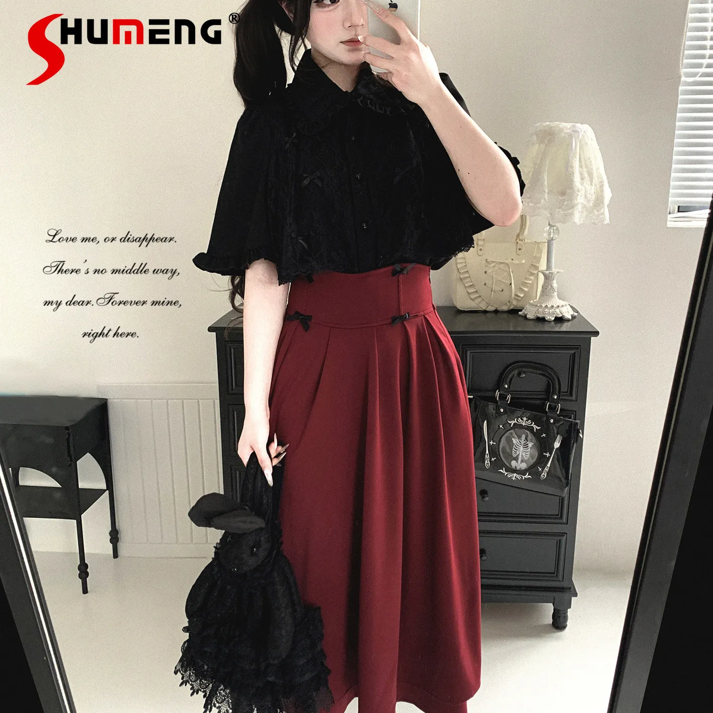 Original Japanese Mass-produced Style Lolita Girl's Skirt High Waist Bow Elegant Sweet Versatile Long Skirts for Women Summer
Original Japanese Mass-produced Style Lolita Girl's Skirt High Waist Bow Elegant Sweet Versatile Long Skirts for Women Summer