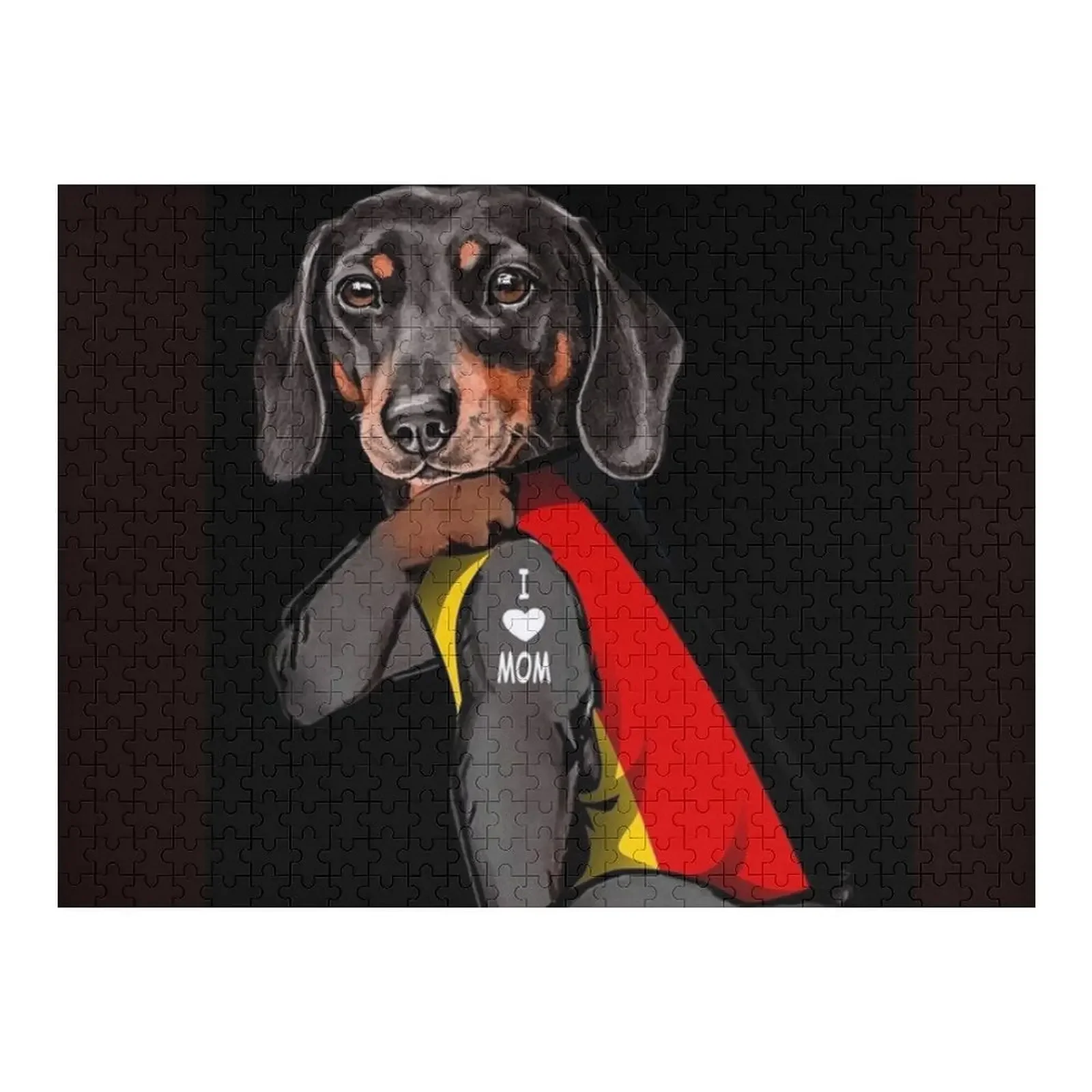 Такса Собака Я люблю маму Пазл Персонализированное имя Персонализированное изображение Персонализированный подарок Пазл для женатых 
Такса Собака Я люблю маму Пазл Персонализированное имя Персонализированное изображение Персонализированный подарок Пазл для женатых