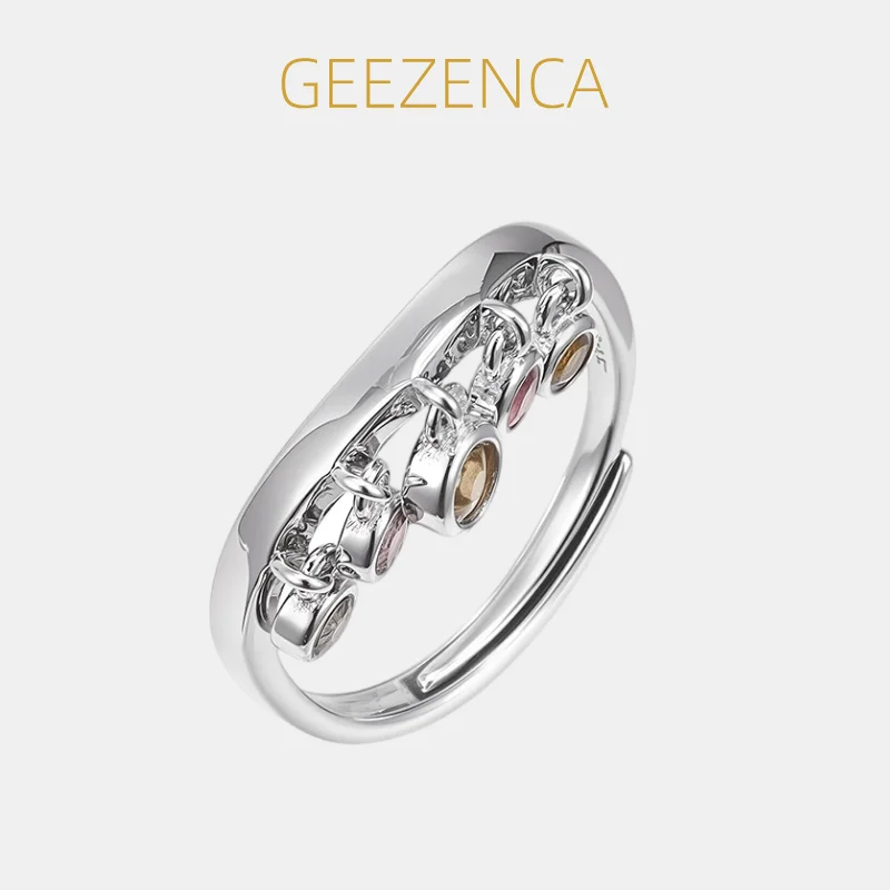 GEEZENCA Natural Tourmaline 925 Silver with Five Charms Statement Ring For Women Lightweight Dainty Trend Open Rings Love Gift
GEEZENCA Natural Tourmaline 925 Silver with Five Charms Statement Ring For Women Lightweight Dainty Trend Open Rings Love Gift