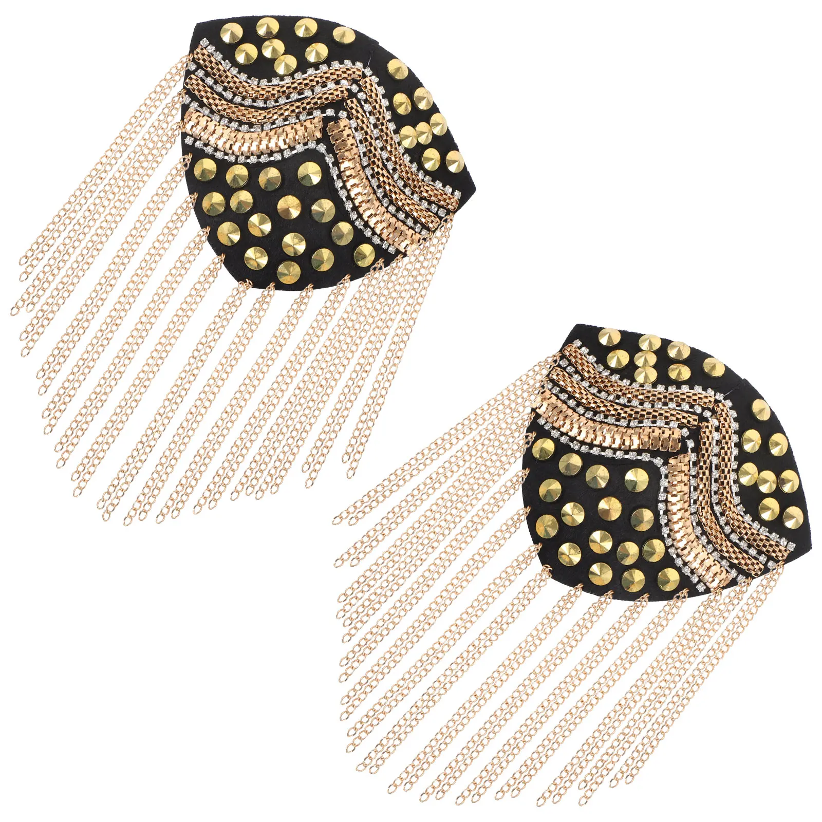 Spike Rivet Epaulet Men Gold Shoulder Pads Decor Board Cool Tassel Accessories
Spike Rivet Epaulet Men Gold Shoulder Pads Decor Board Cool Tassel Accessories