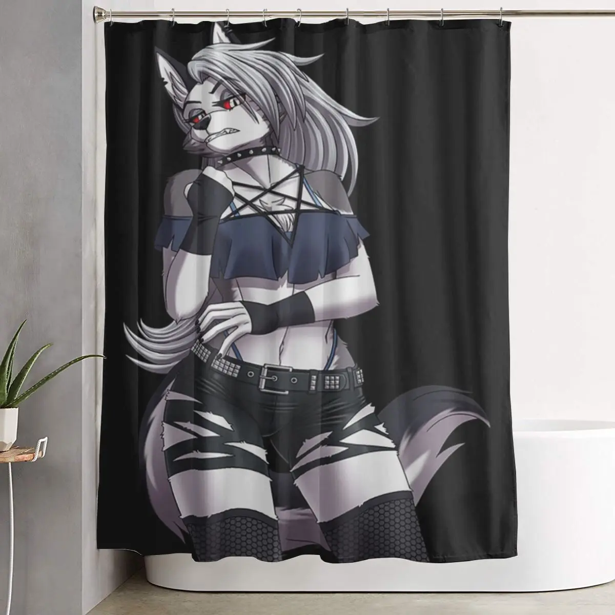 Занавеска для душа Helluva Boss Loona, полиэстеровая, водонепроницаемая, для ванной комнаты, с крючками
Занавеска для душа Helluva Boss Loona, полиэстеровая, водонепроницаемая, для ванной комнаты, с крючками