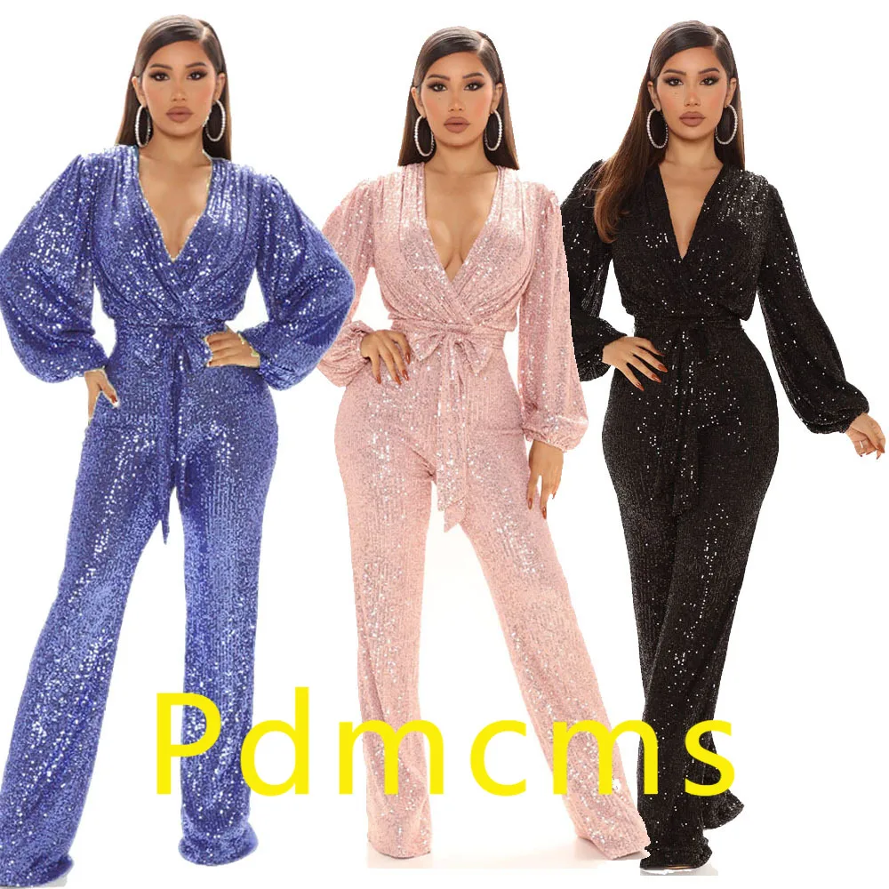 2025 new autumn European and American high-end women's clothing sequined deep V-neck long-sleeved jumpsuit jumpsuit trousers
2025 new autumn European and American high-end women's clothing sequined deep V-neck long-sleeved jumpsuit jumpsuit trousers