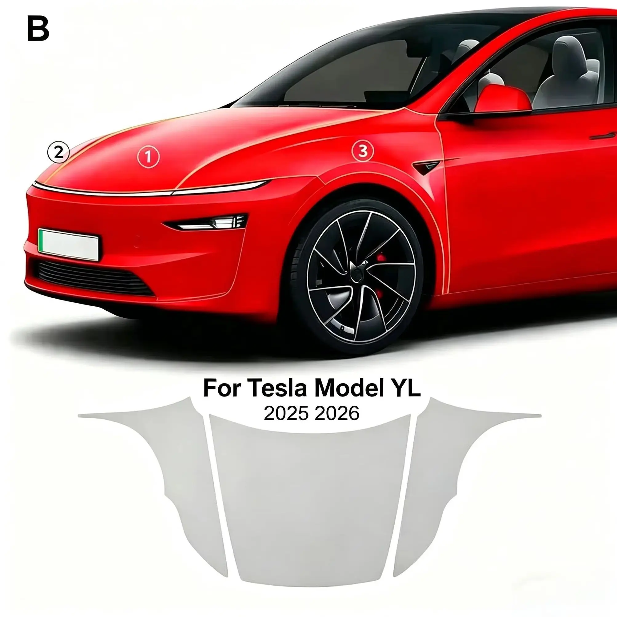 For Tesla Model YL 2025 2026 8.5Mil TPU Paint Protection Film Self-Healing Clear Bra Pre-cut PPF Car Body Anti-Scratch Resistant
For Tesla Model YL 2025 2026 8.5Mil TPU Paint Protection Film Self-Healing Clear Bra Pre-cut PPF Car Body Anti-Scratch Resistant