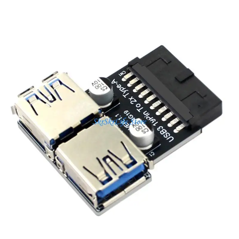 E65E 19Pin to Double USB Adapter USB Connectors Motherboards 19/20Pin to USB3.0 Connectors
E65E 19Pin to Double USB Adapter USB Connectors Motherboards 19/20Pin to USB3.0 Connectors