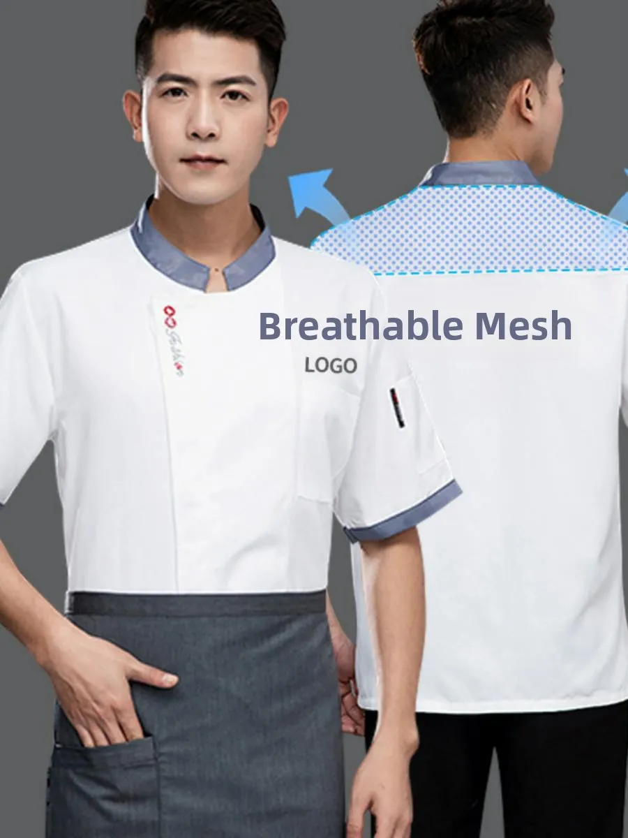 Light ort Sve Chef orm Men's Breathable Workwear Kitchen Hotel Dining Fem Version Summer Baking Clothing Set
Light ort Sve Chef orm Men's Breathable Workwear Kitchen Hotel Dining Fem Version Summer Baking Clothing Set